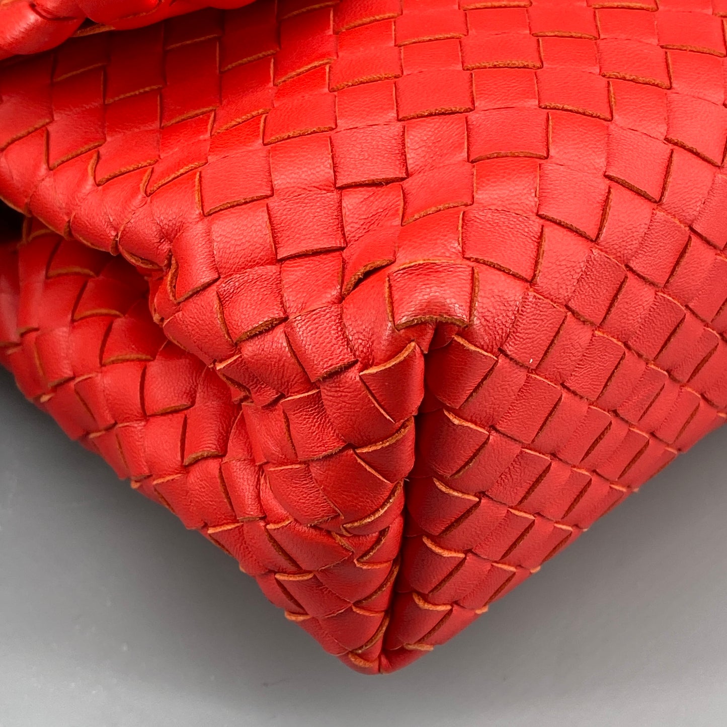 Bottega Veneta Olimpia Medium Red Intrecciato Leather Bag