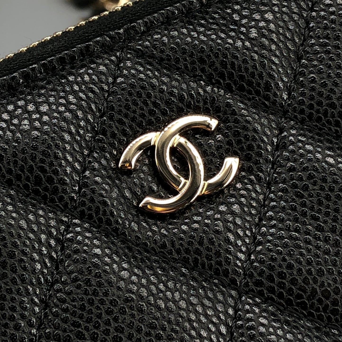 Chanel Black Caviar Quilted Mini Dome Chain Crossbody Bag