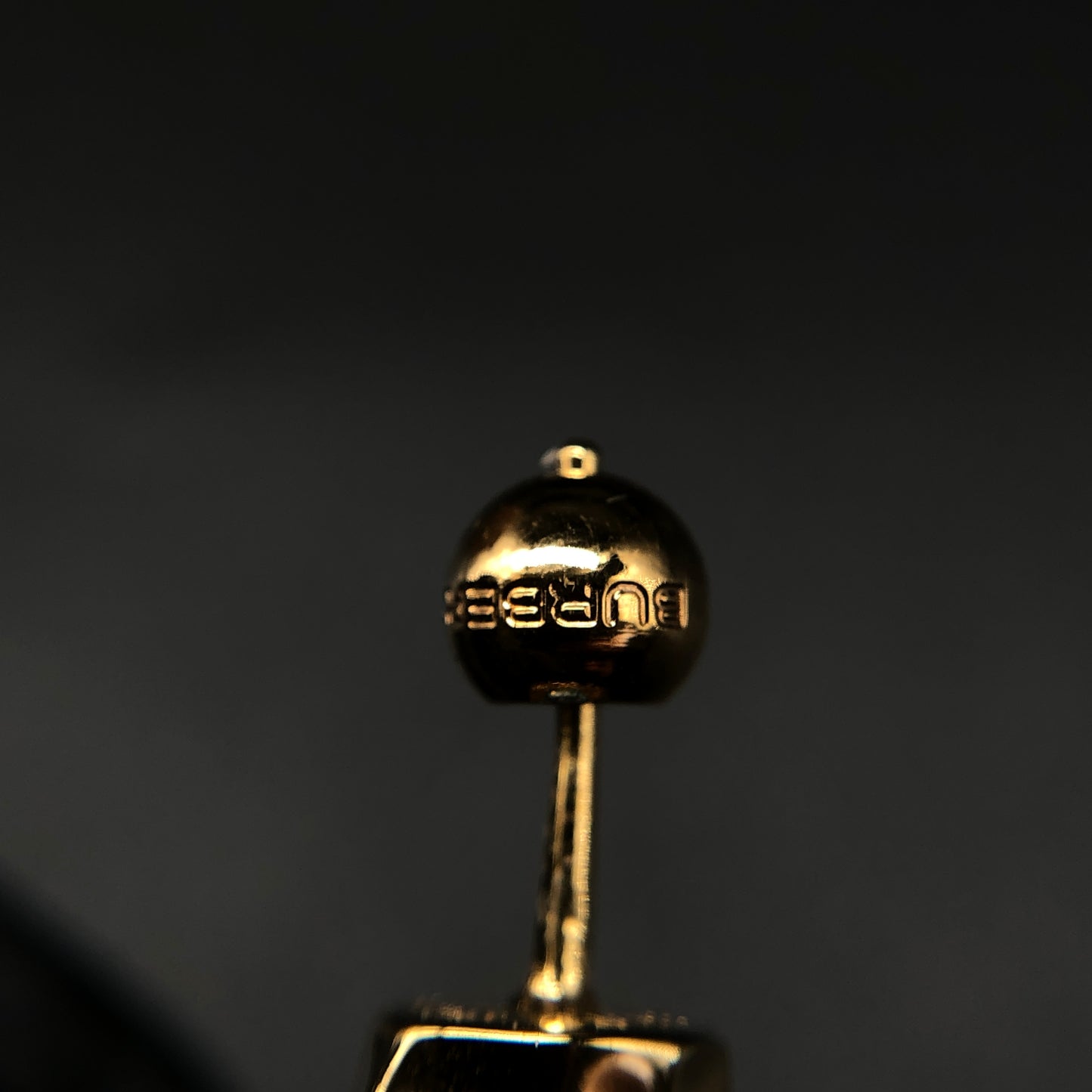 Burberry Gold Tone Stud Earrings Copper