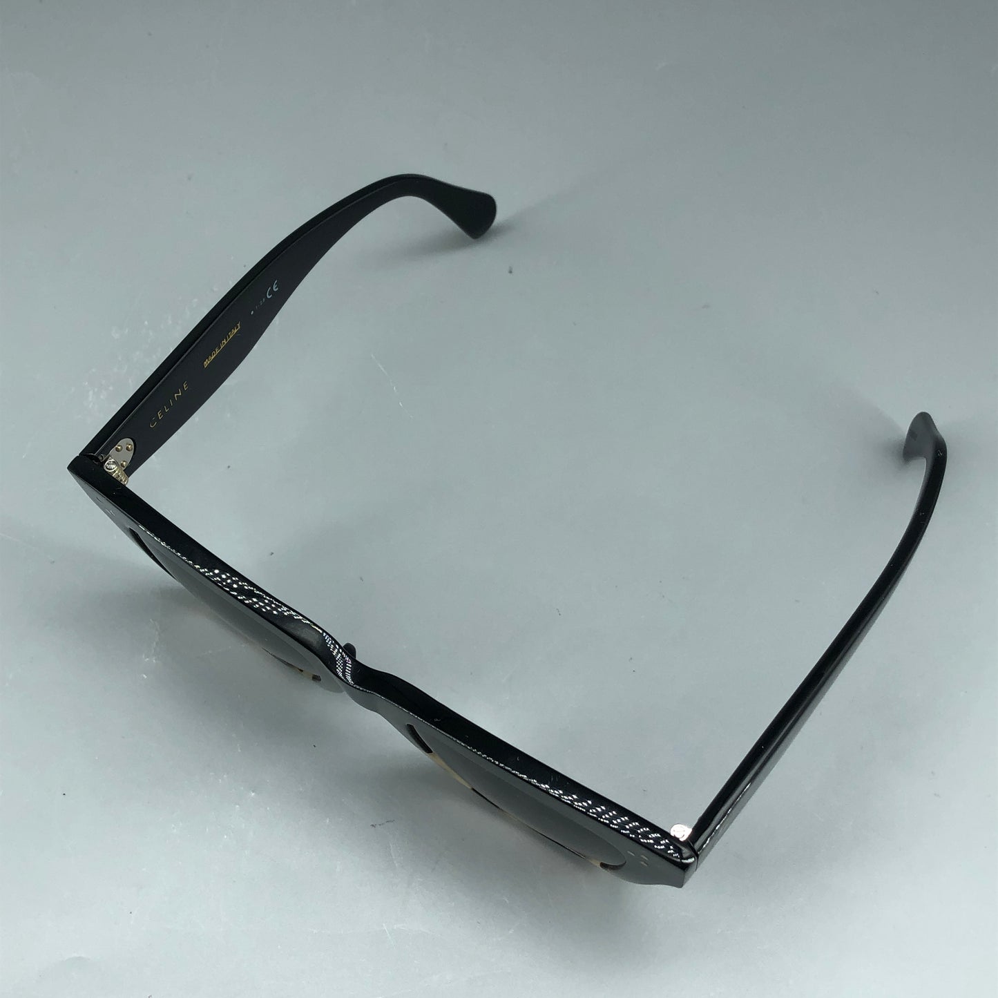 Celine Two-Tone Square Cat Eye Sunglasses 150mm Black Tortoise