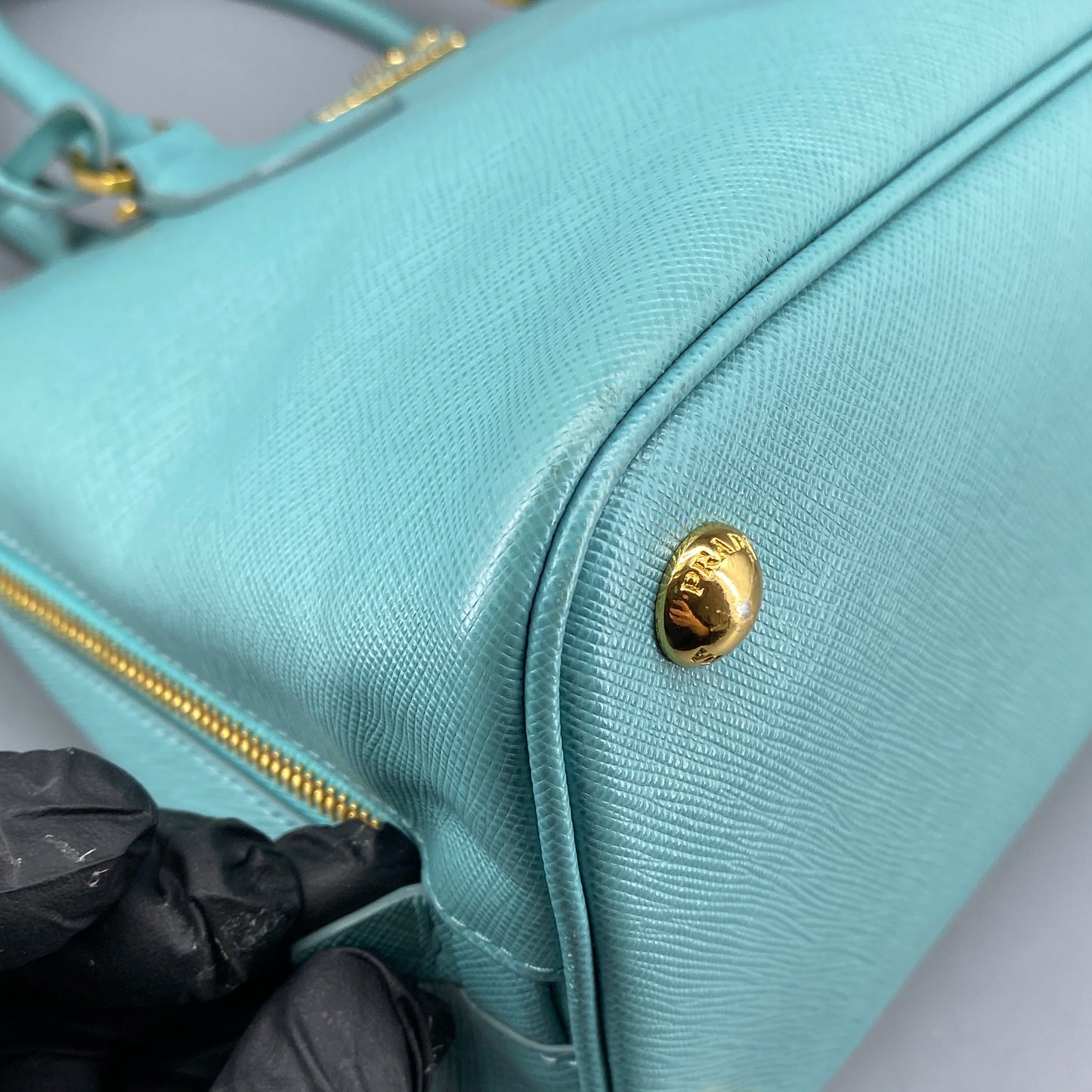 Prada Saffiano Tiffany Blue Promenade Handbag