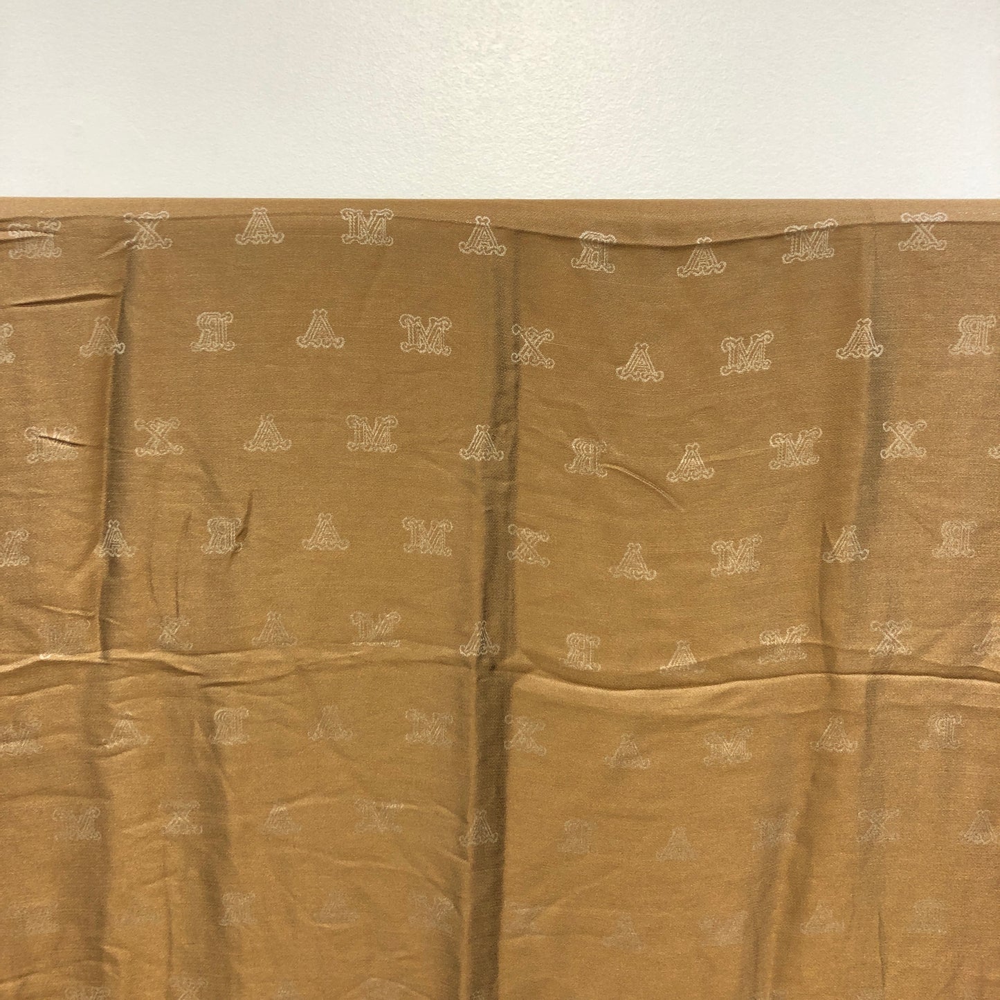 Max Mara Brown Monogram Large Shawl Scarf 192×74cm