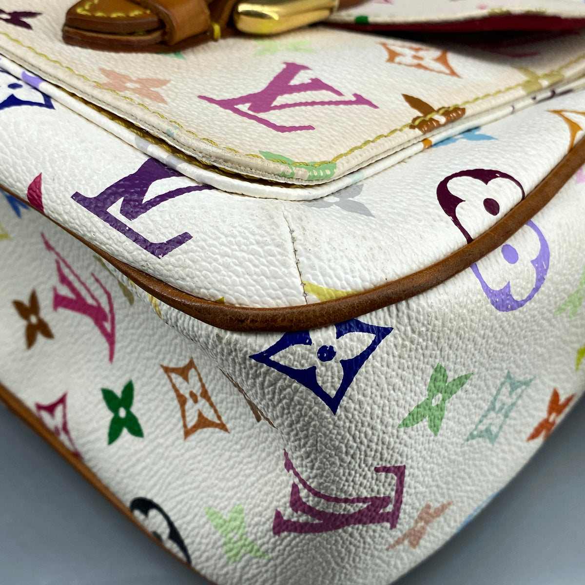 Louis Vuitton Monogram Multicolour Lodge White Shoulder Bag