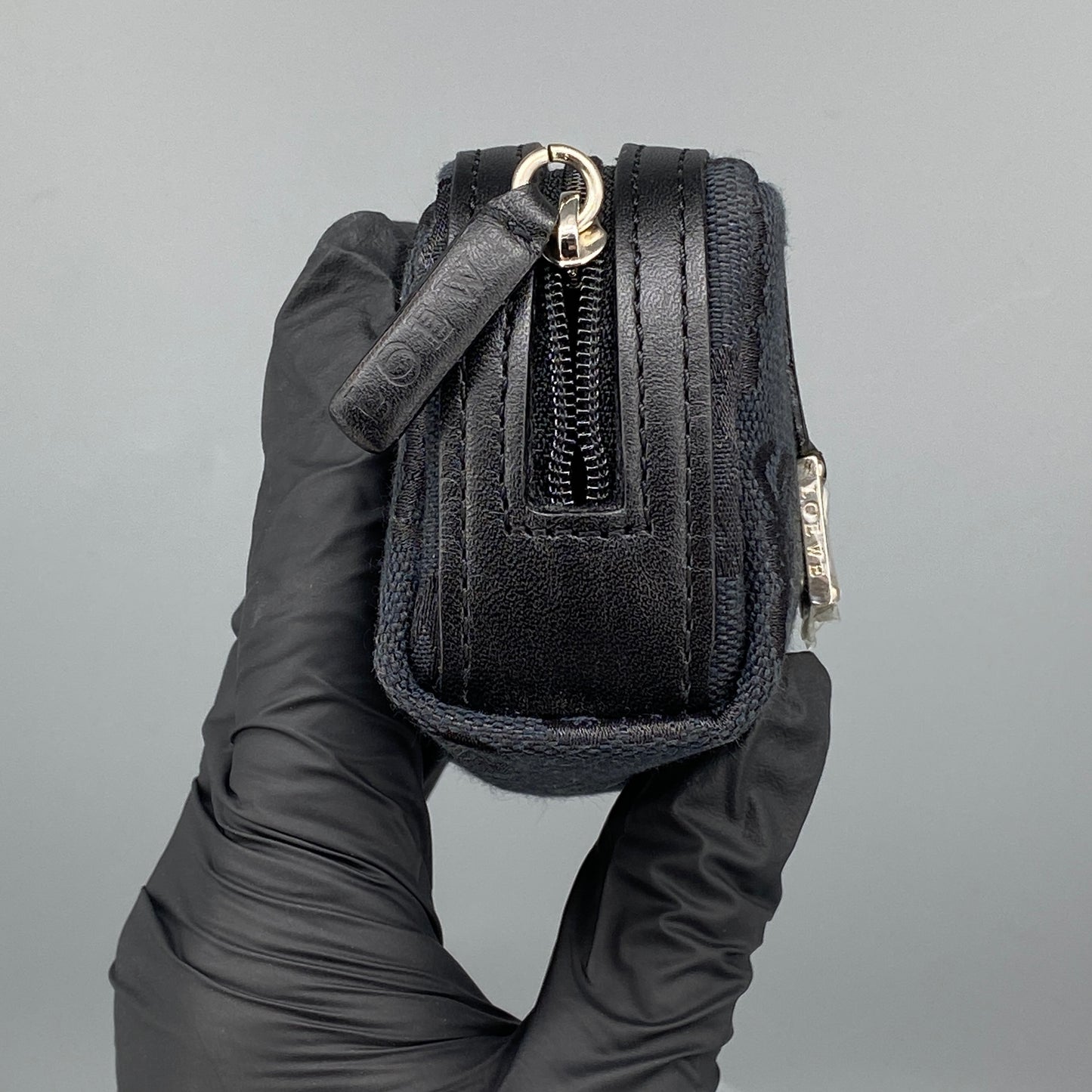Loewe Black Anagram Jacquard Mini Zip Coin Pouch