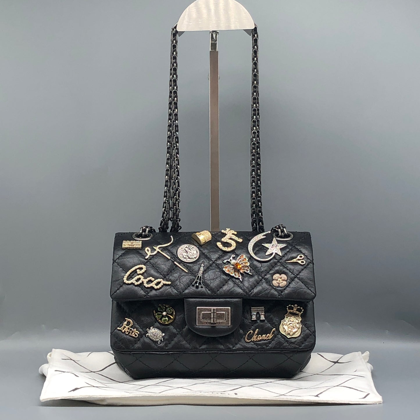 Chanel Lucky Charms Reissue 2.55 Flap Bag Black