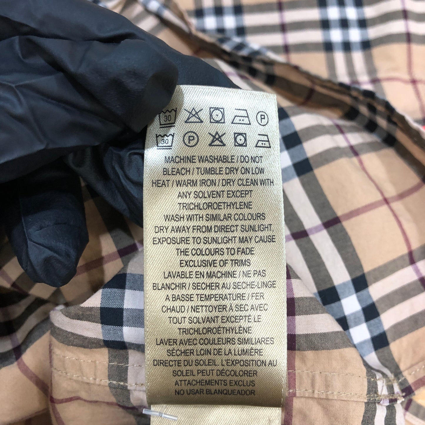 Burberry Nova Check Button-Up Shirt Size US 8