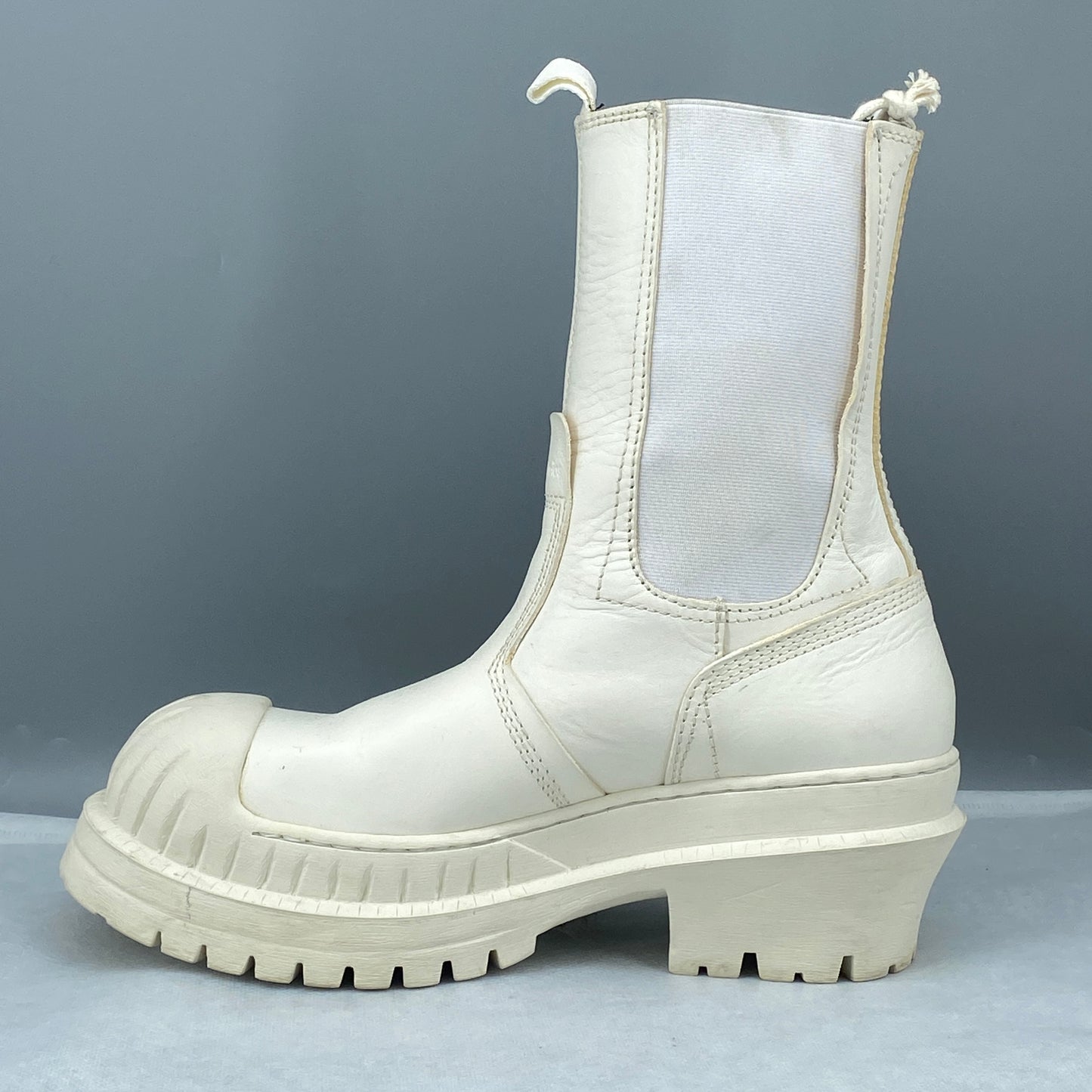 Acne Studios Women’s White Leather Platform Ankle Boots Shoes