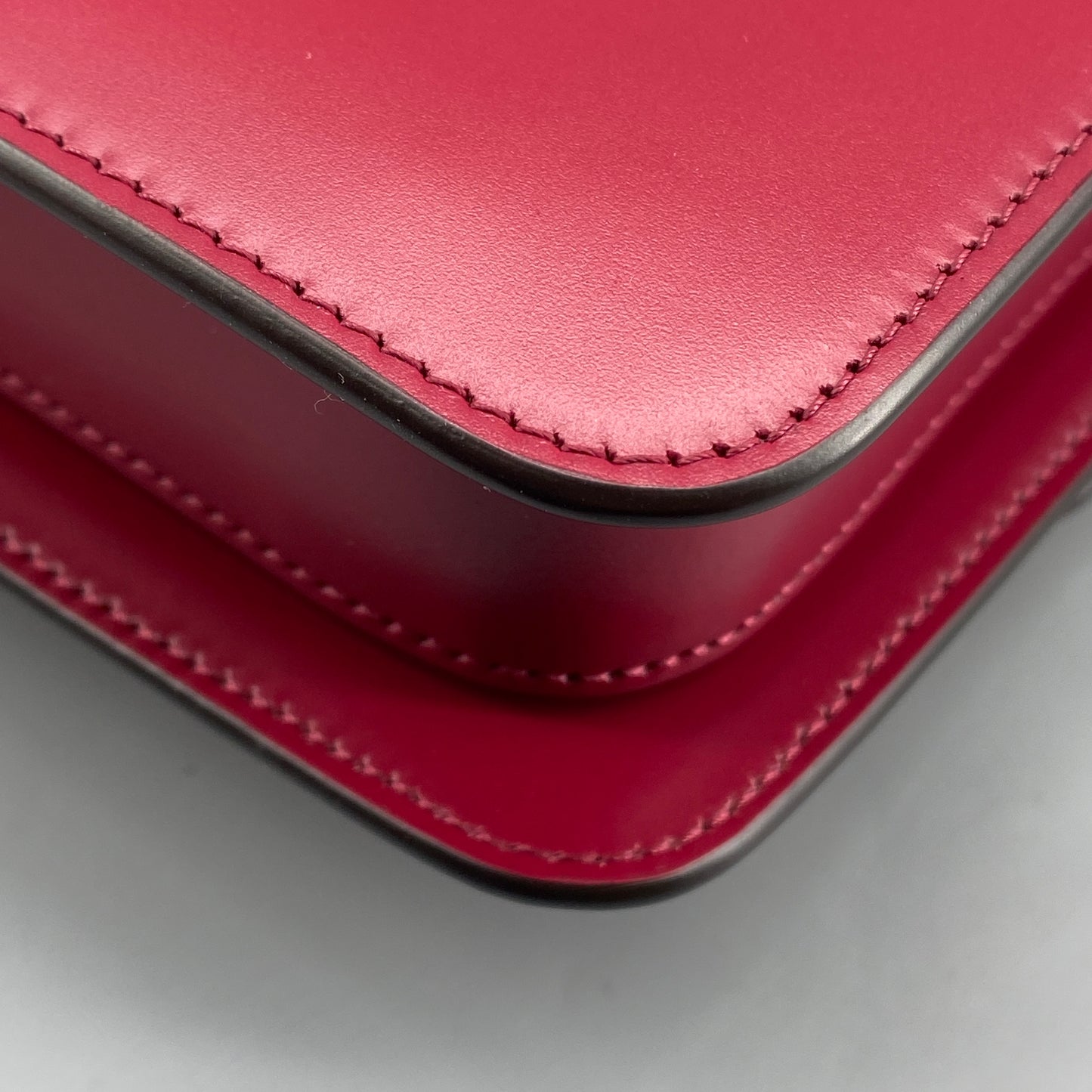 Cartier Red Smooth Leather Flap Crossbody Bag
