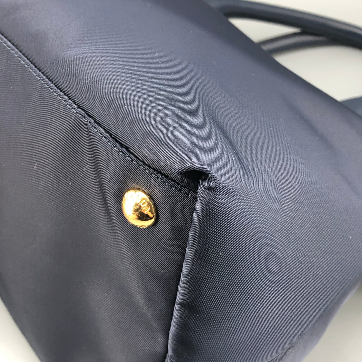 Prada Re-Nylon Tote Handbag Navy Blue