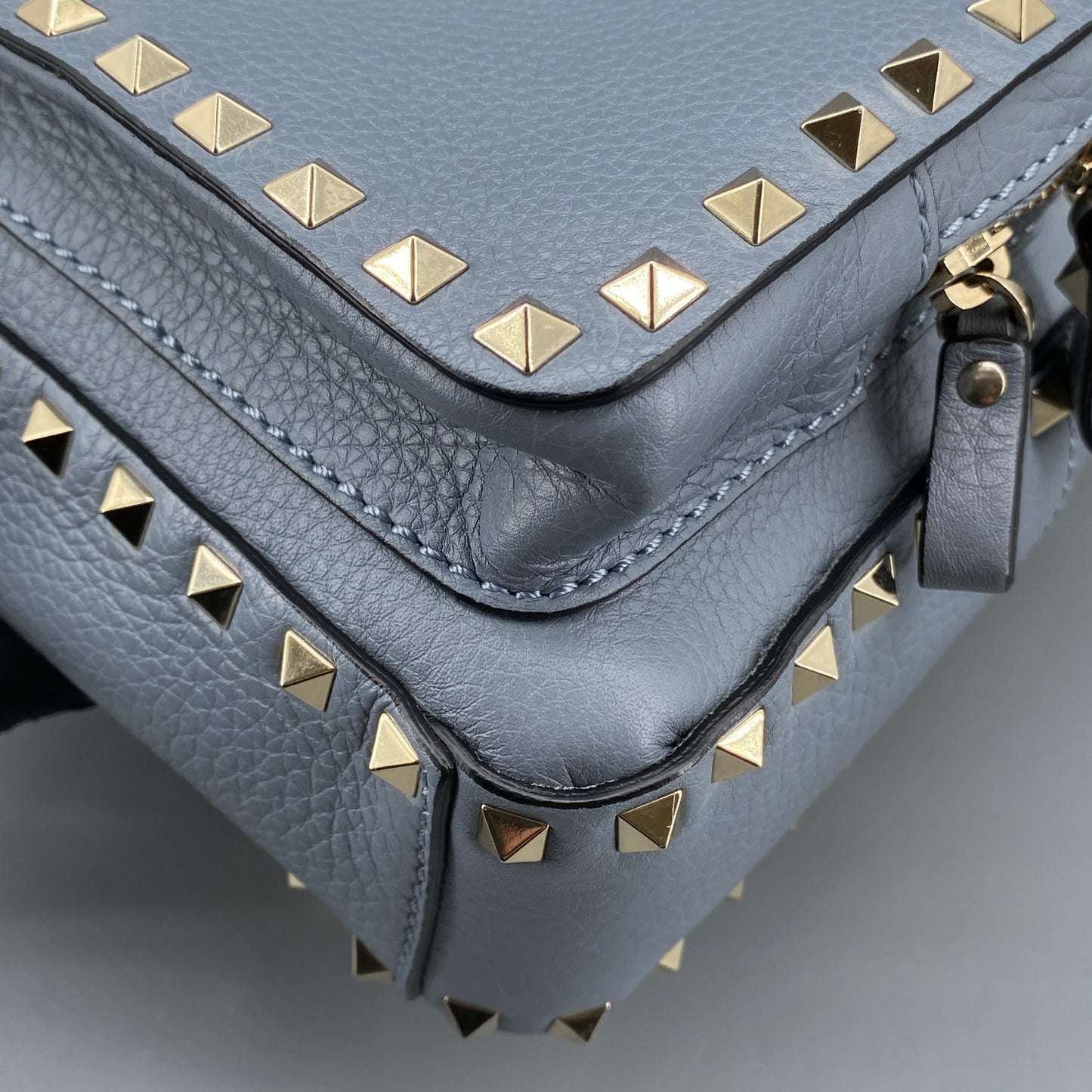 Valentino Slate Blue Rockstud Backpack