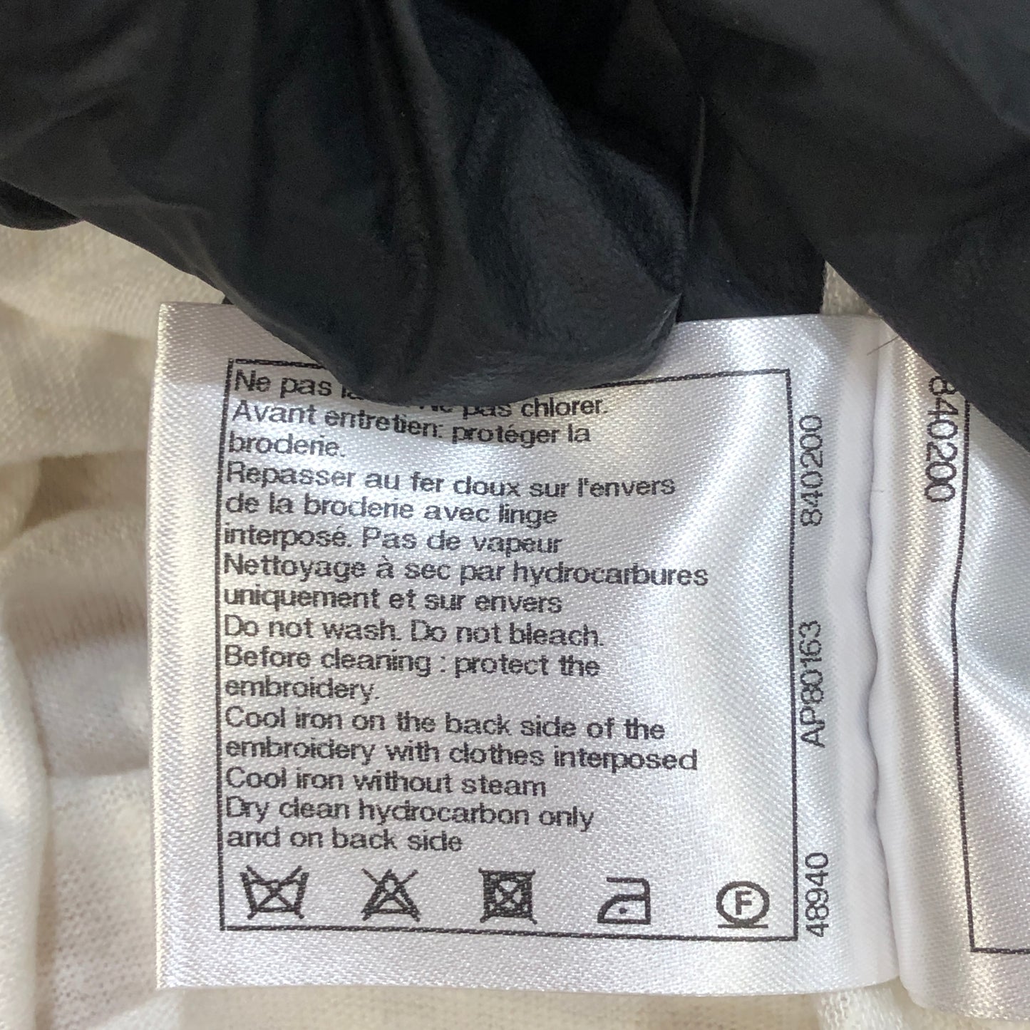 Chanel Clock Motif Short Sleeve T-Shirt Size 36 White & Black