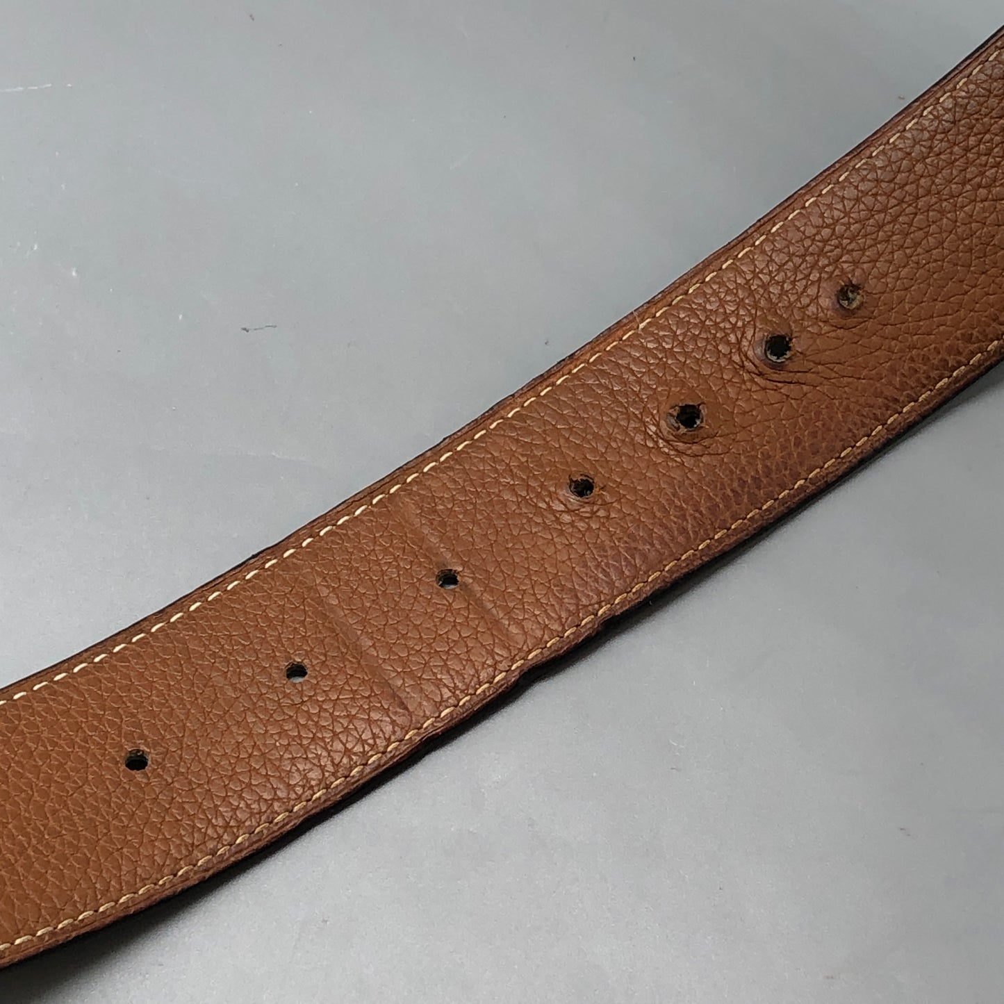 Hermes Black/Caramel Reversible Leather Belt 95cm