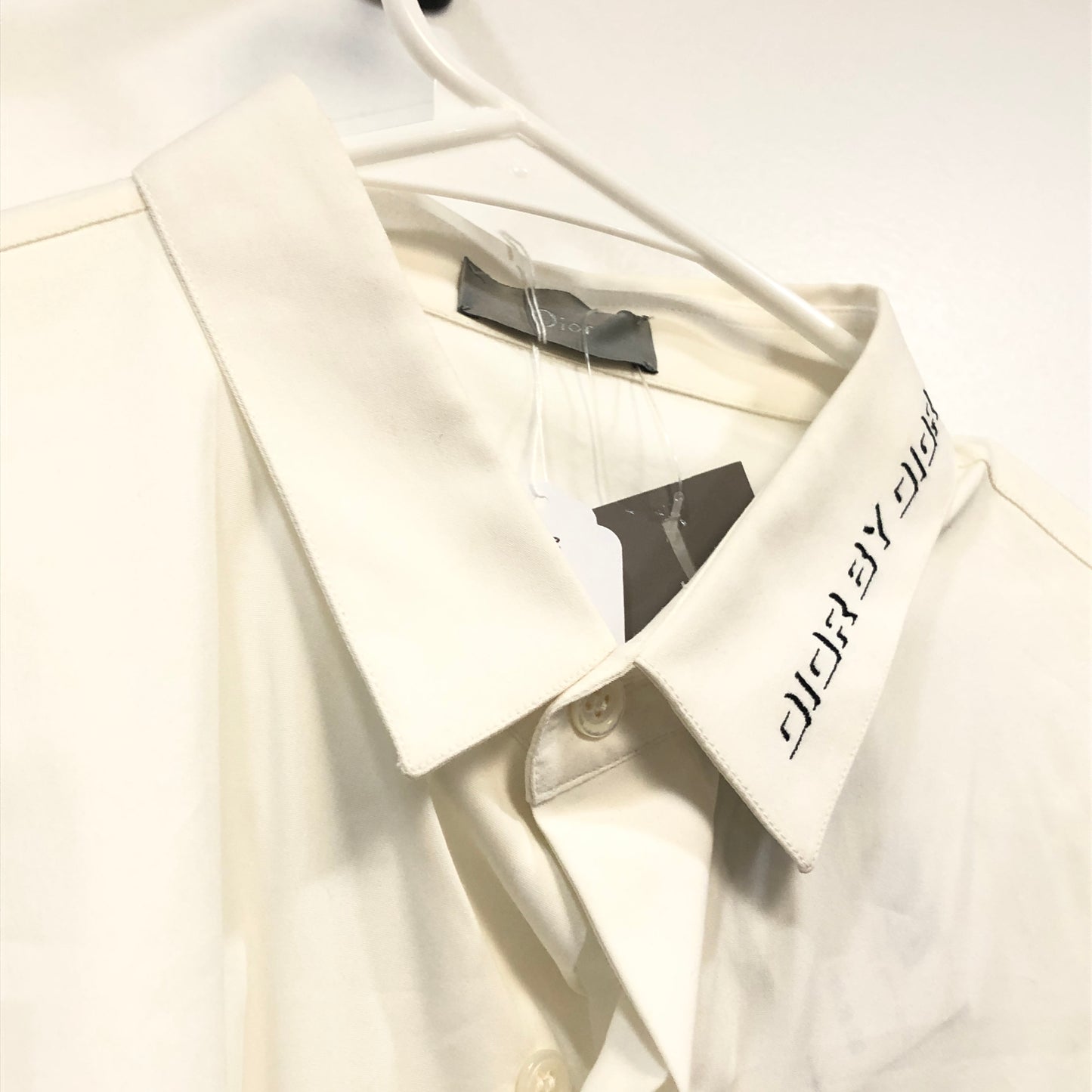 Dior White Cotton Shirt Size 40 Wit Tage