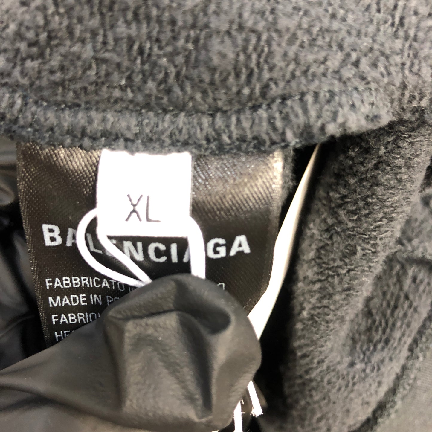 Balenciaga Unisex Distressed Raglan Zip-Up Hoodie Size XL Grey/Black