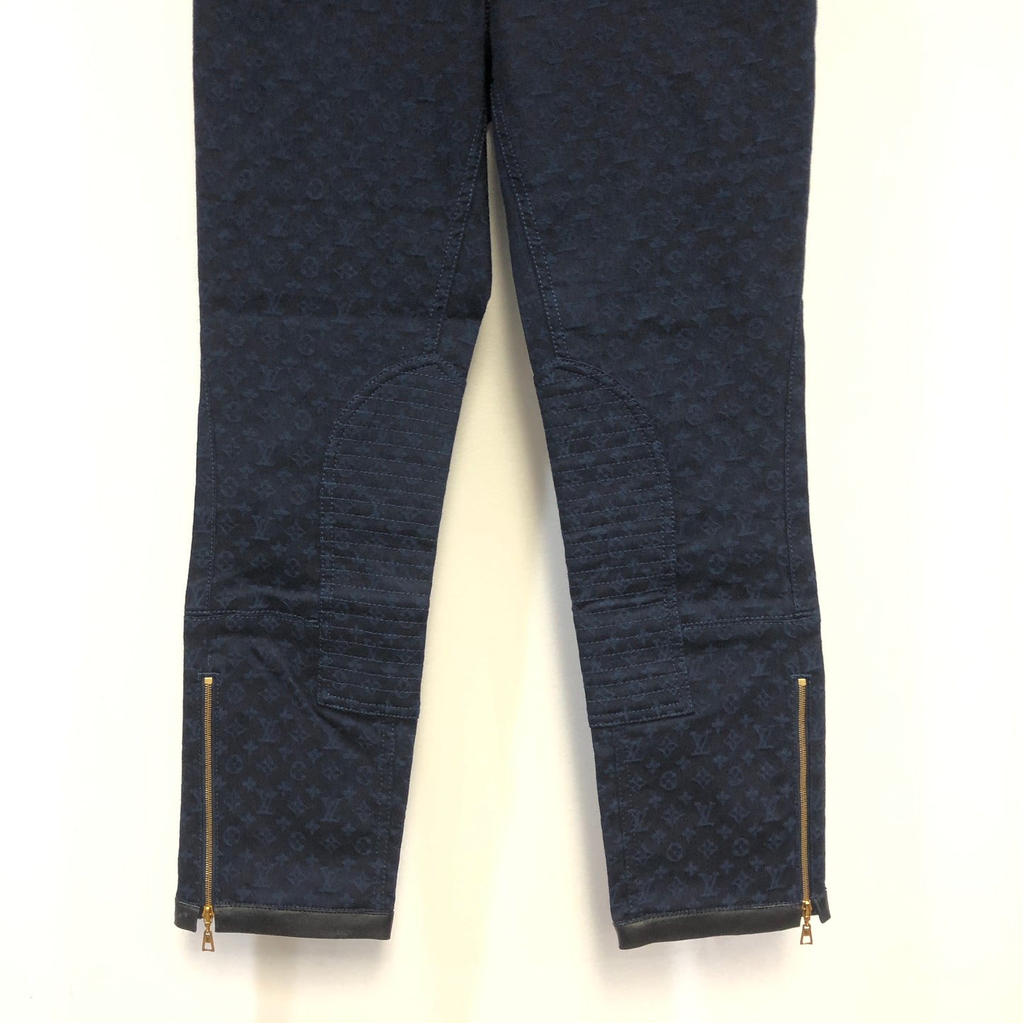 Louis Vuitton Monogram Navy Slim Fit Pants Size 36