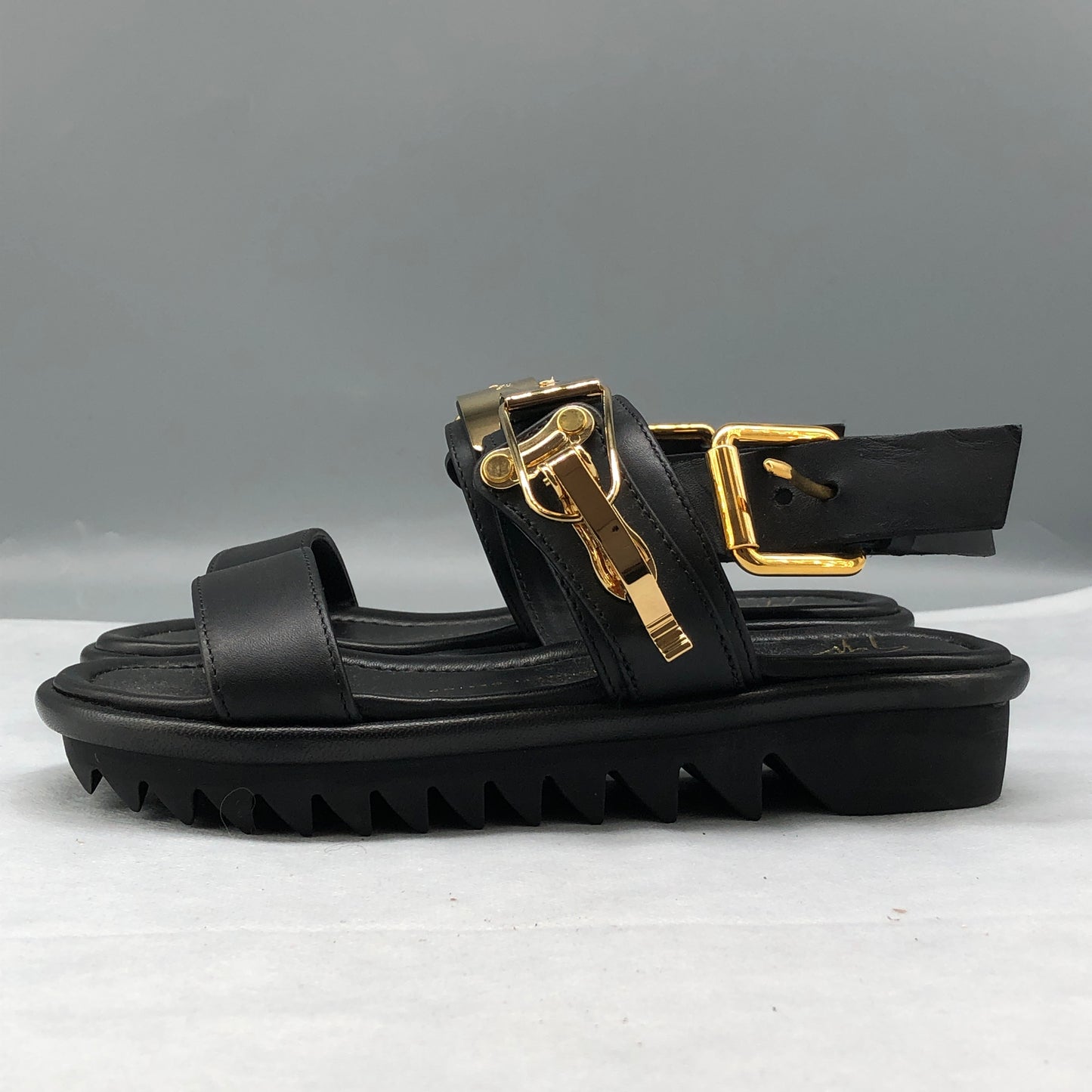 Giuseppe Zanotti Women's Black & Gold Platform Sandals shoes 36