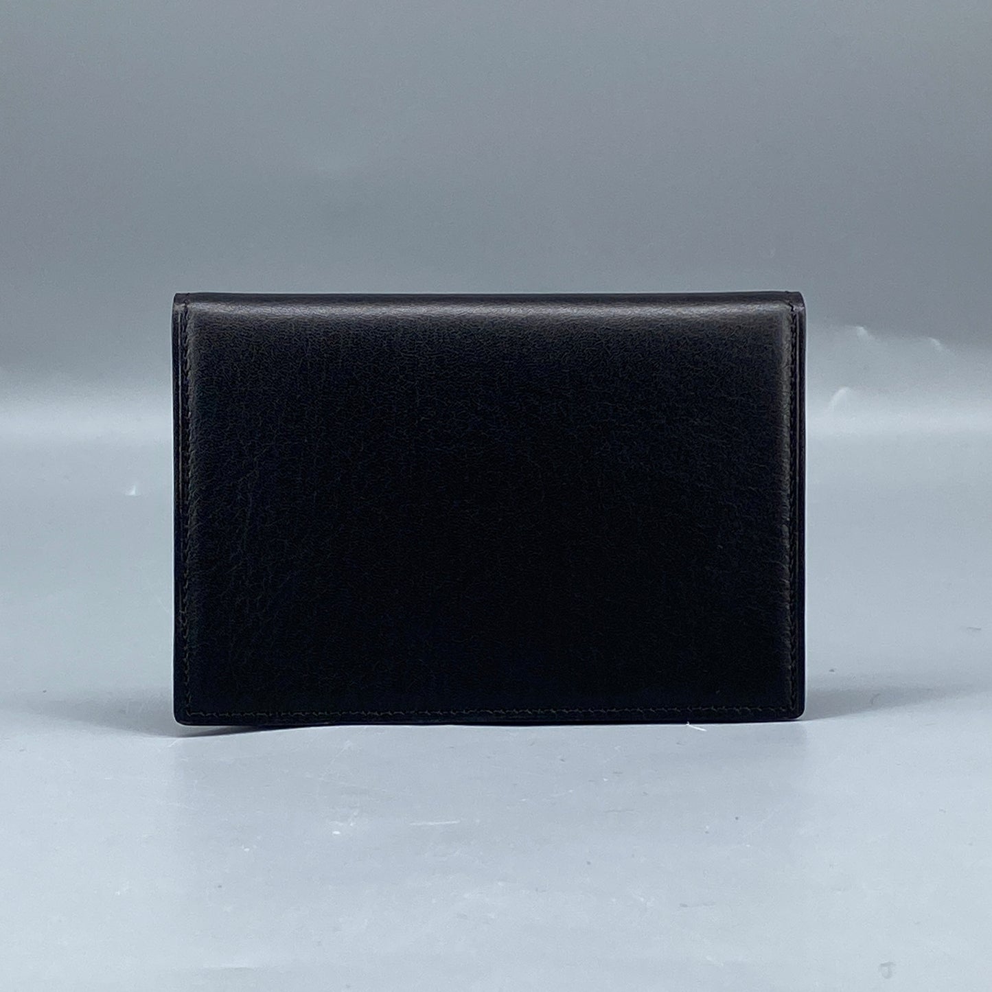 Cartier Black Smooth Leather Bi-fold Wallet with Metal Corner Guards