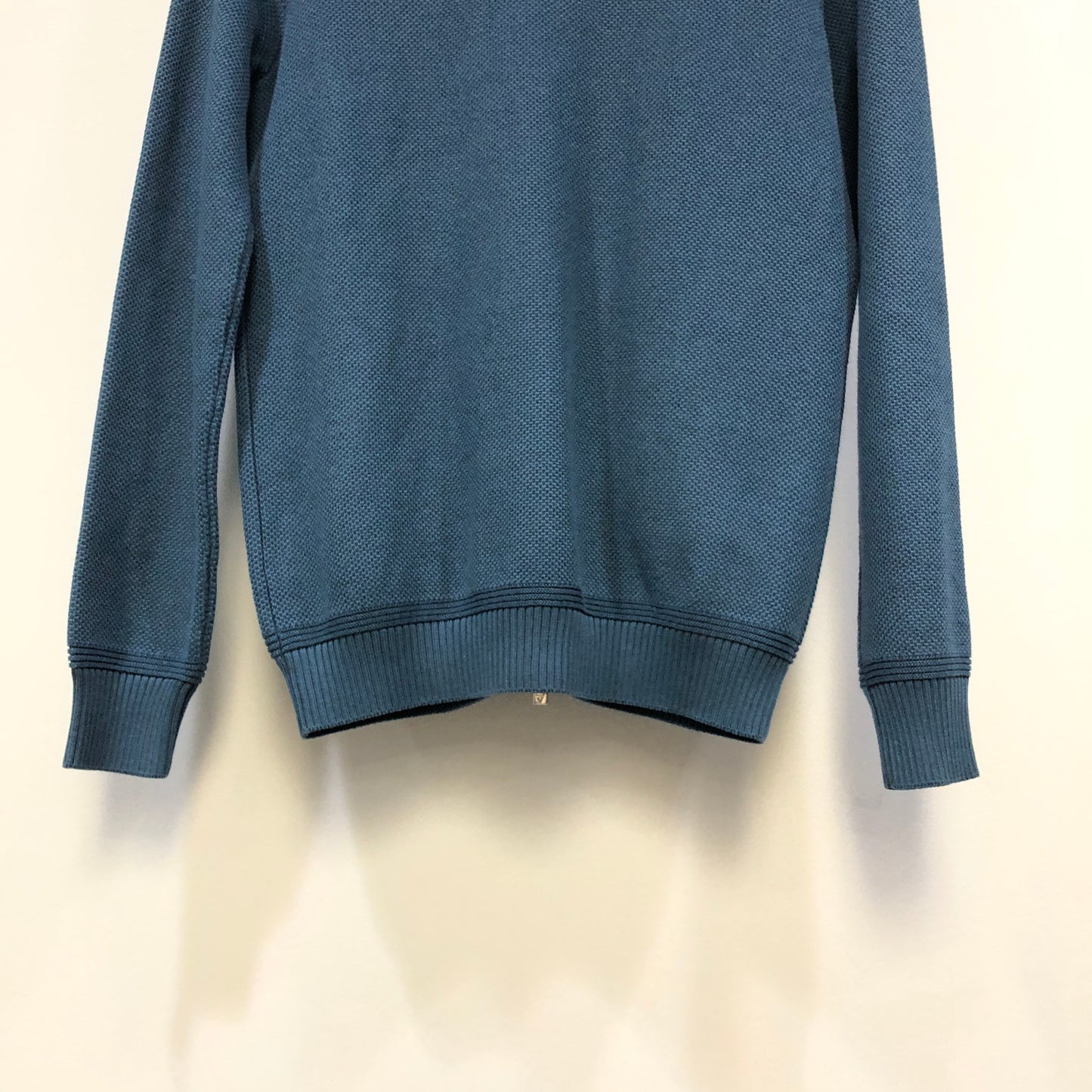 Loro Piana Blue Zip Knit Cardigan Size 42
