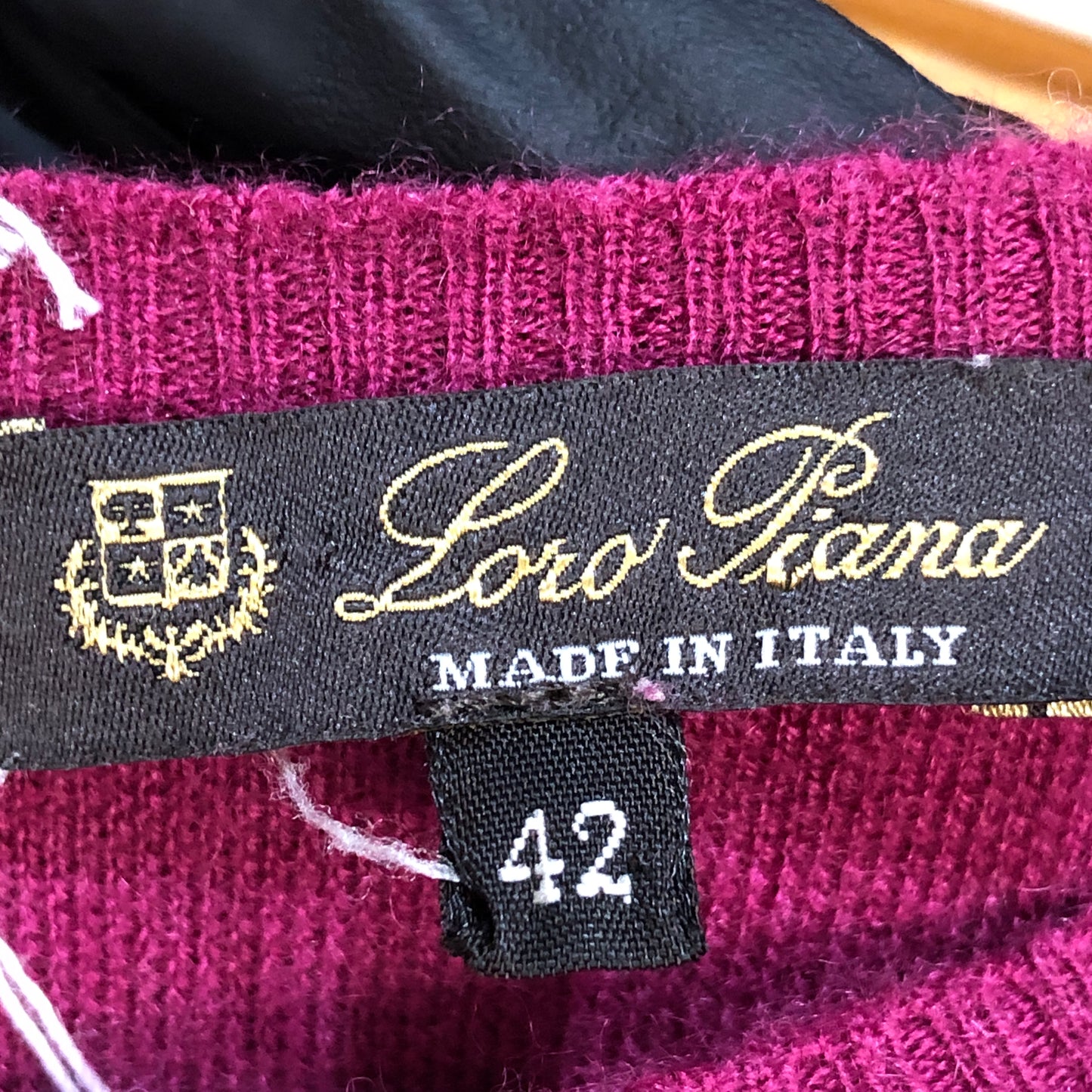 Loro Piana Deep Fuchsia Short Sleeve Knit Top Size 42