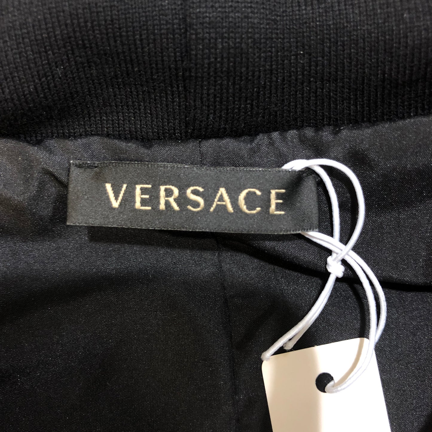 Versace Black Baroque Print Zip-Up Hoodie Size 40