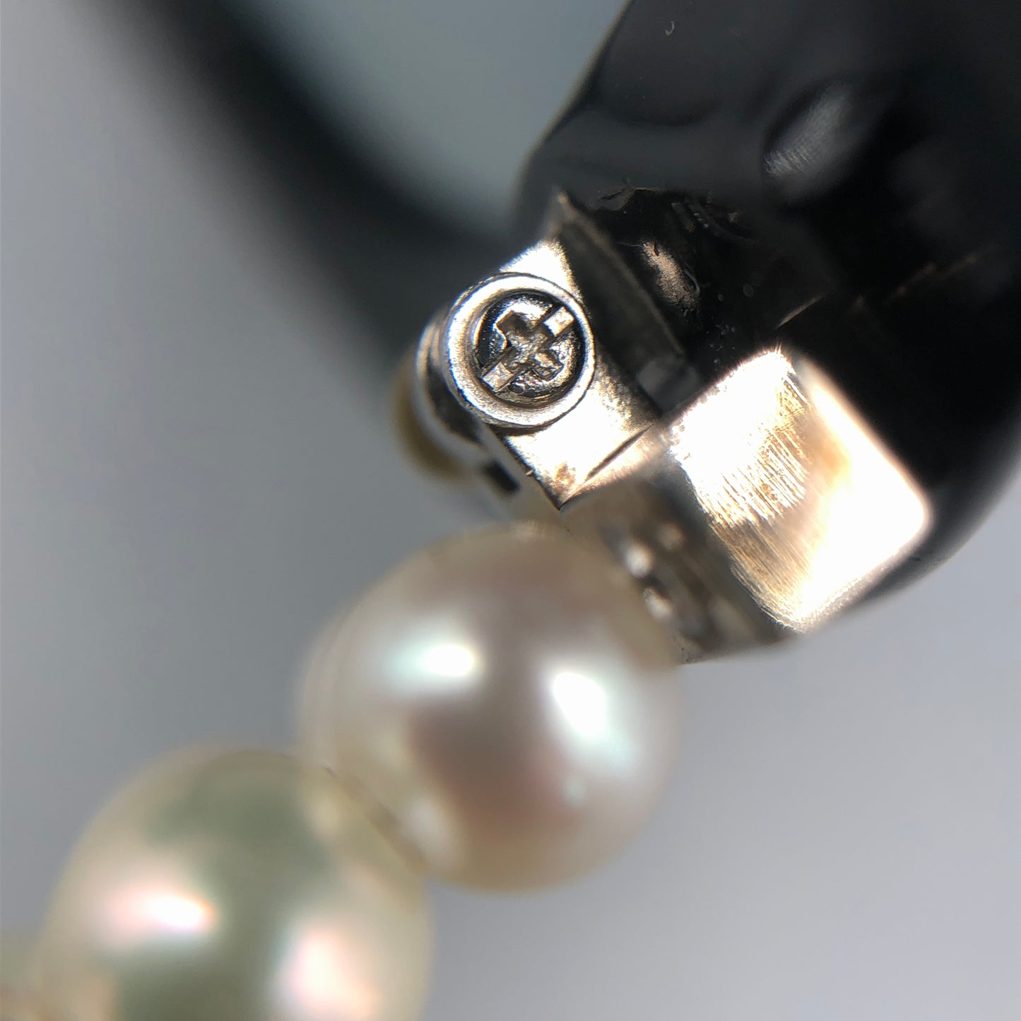 Chanel Round Pearl Detail Sunglasses Black