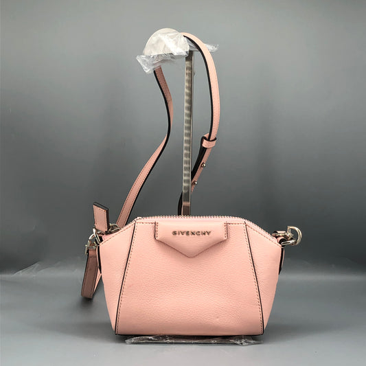 Givenchy Mini Antigona Leather Crossbody Bag Blush Pink