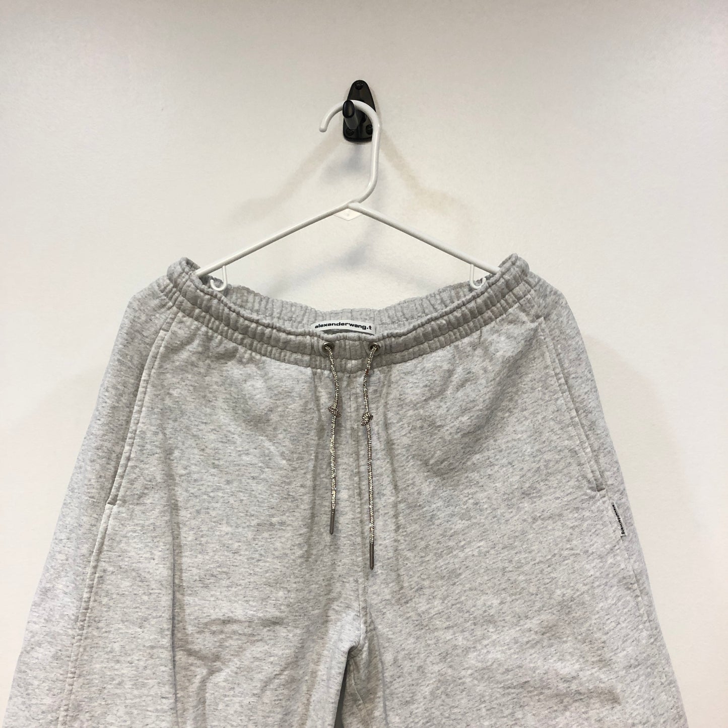 Alexanderwang Light Grey Drawstring Cropped Sweatpants Size S