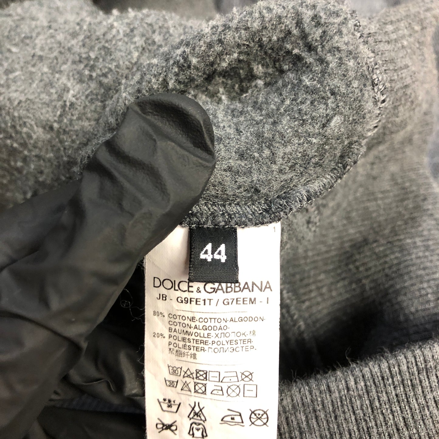 Dolce & Gabbana Grey Quarter Zip Sweatshirt Size 44