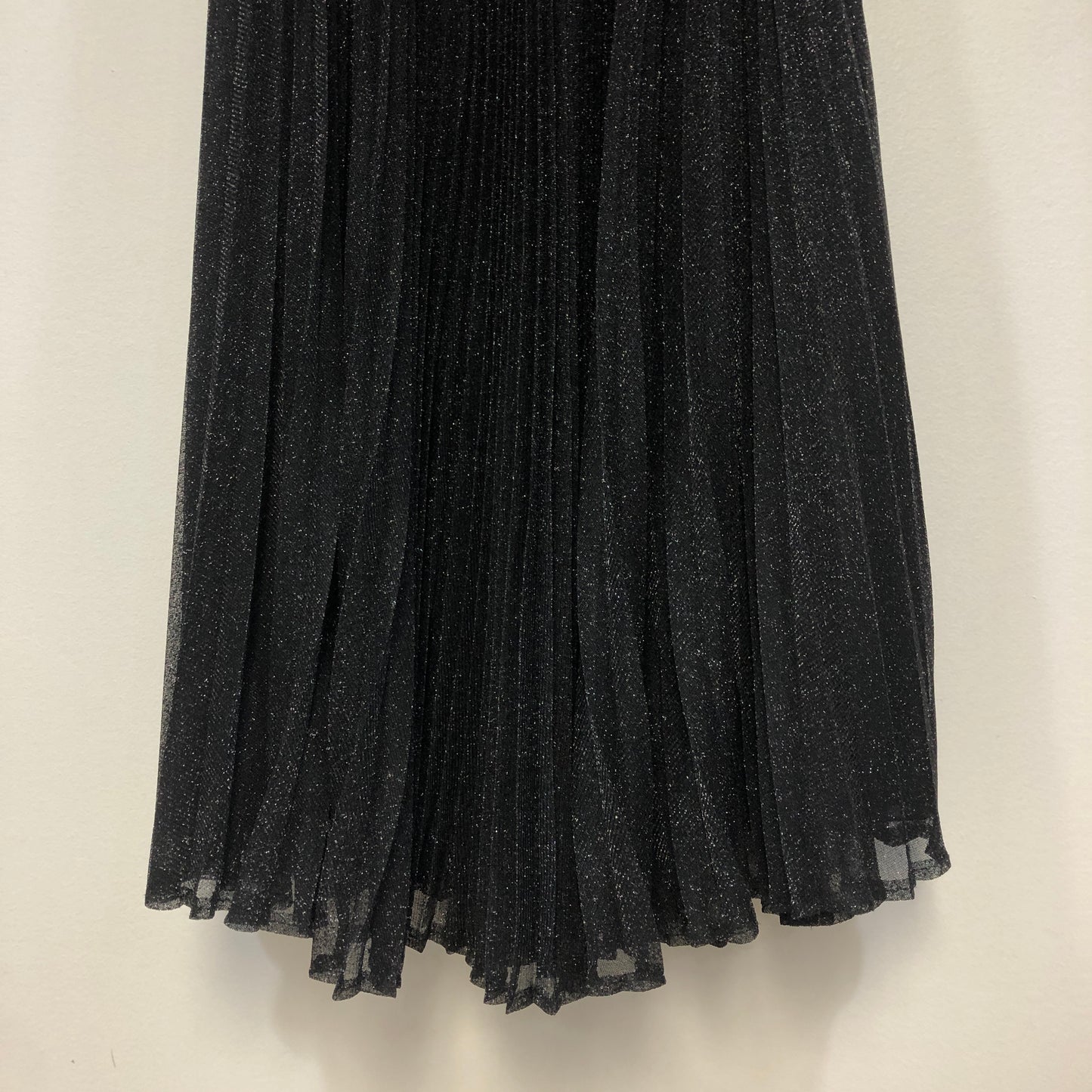 MaxMara Black Pleated Tulle Midi Skirt Size XS