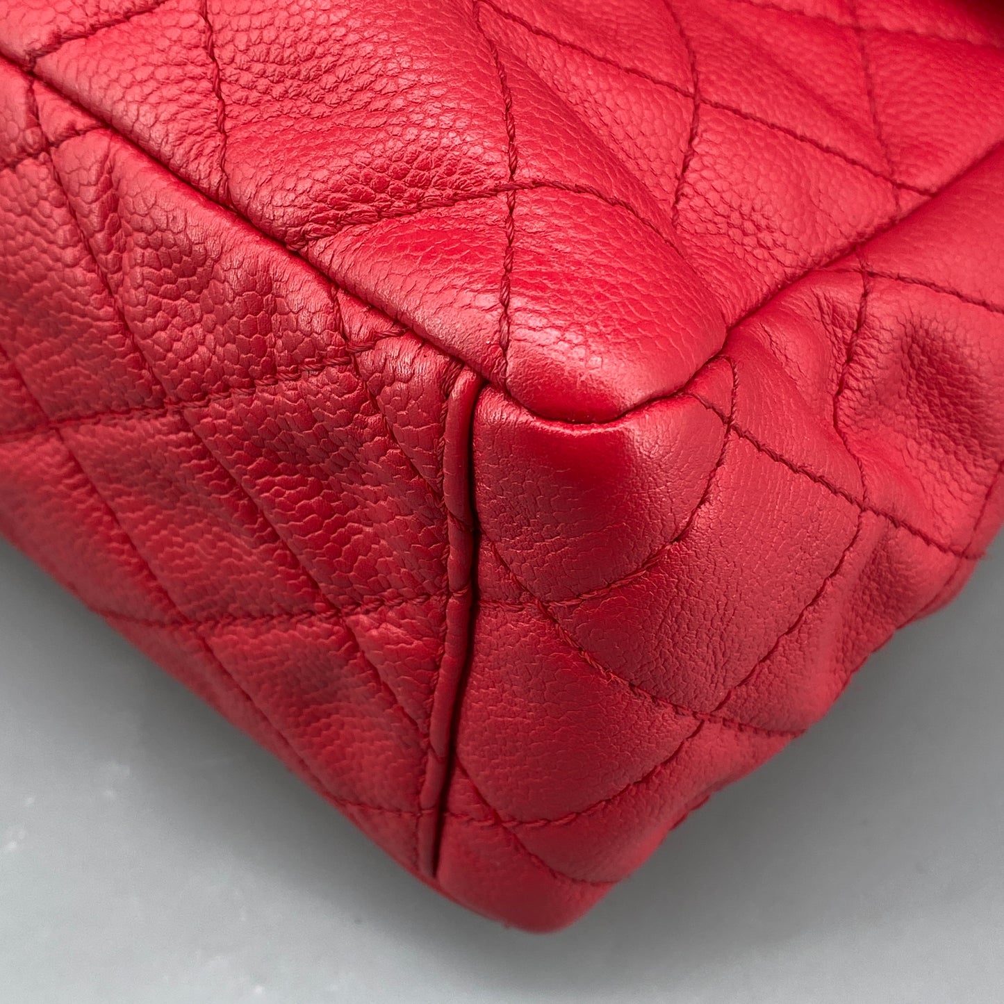 Chanel Classic Soft Red Quilted Leather Flap Shoulder Bag