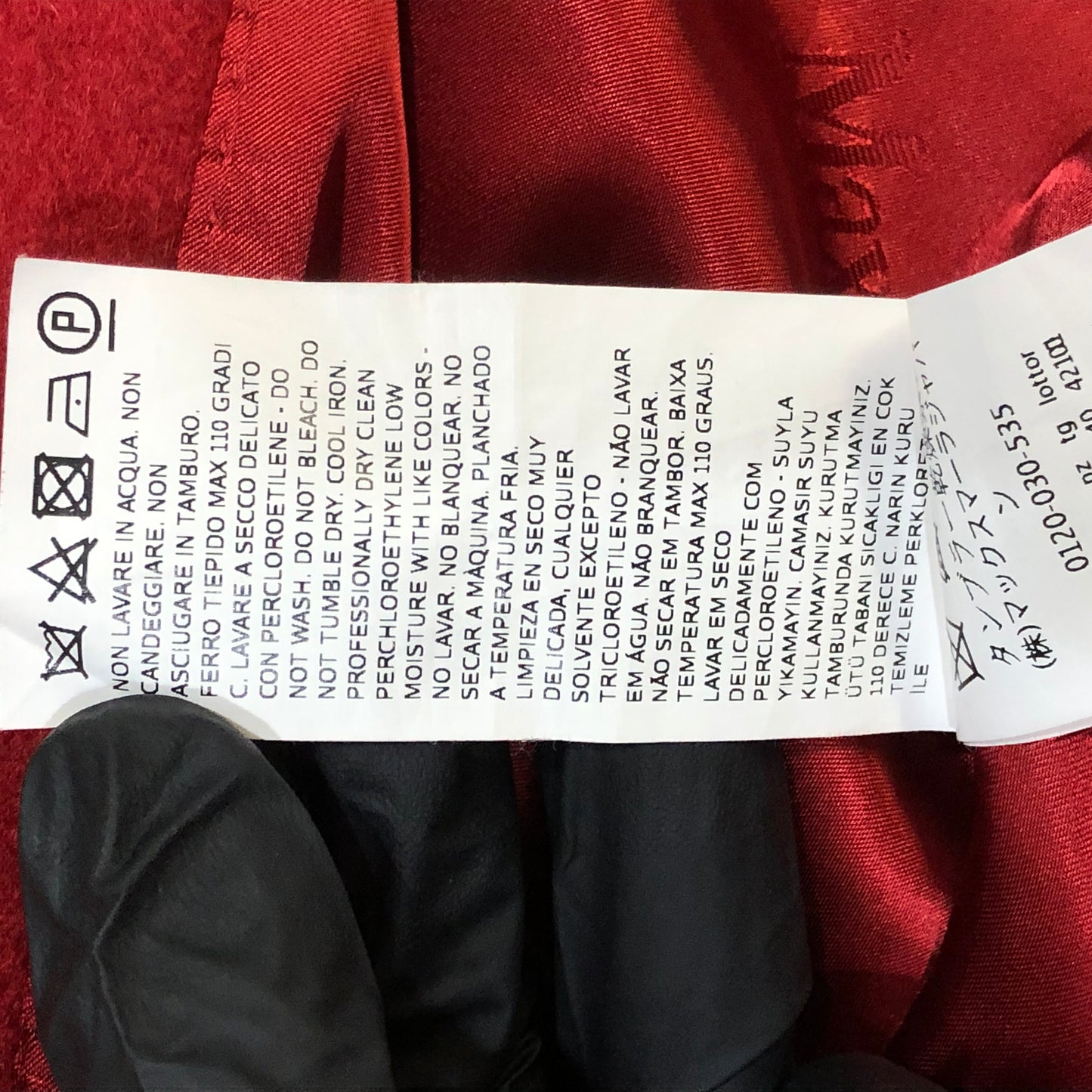Max Mara Red Belted Wrap Style Coat Size 6