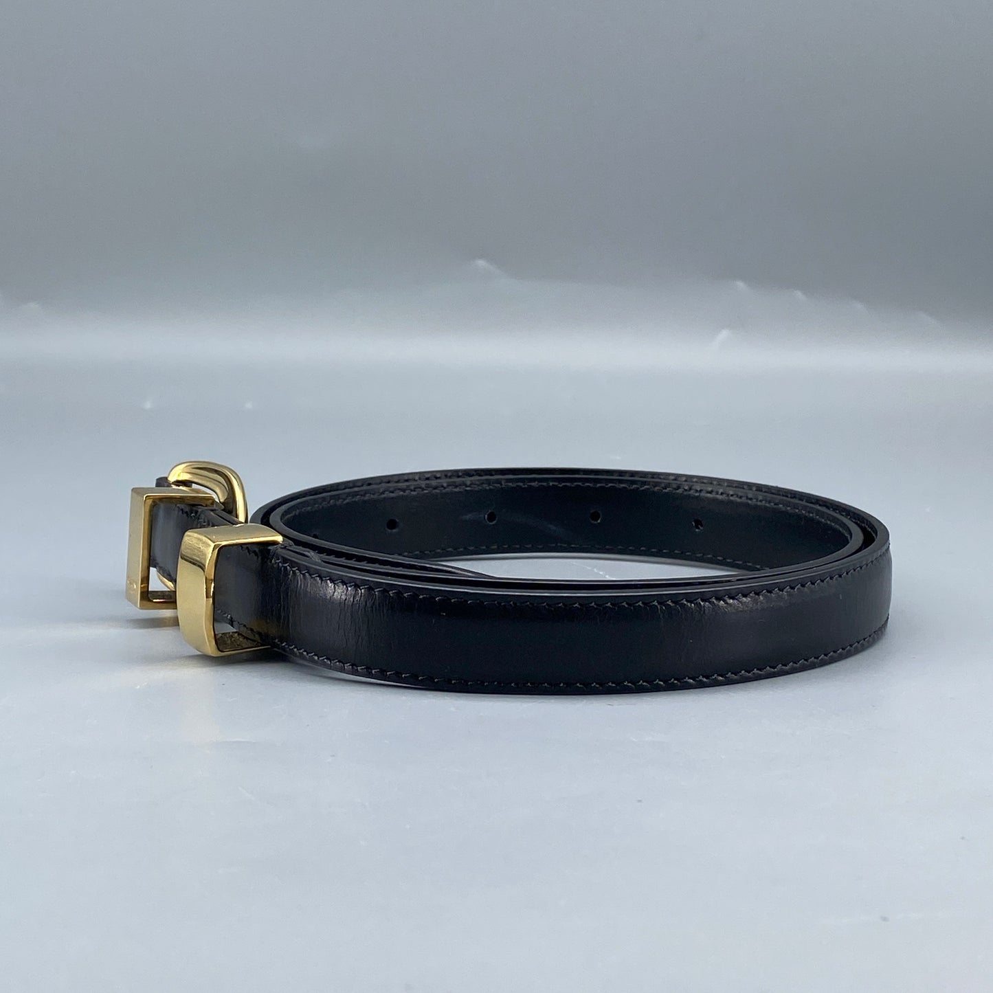 Celine Black Leather Belt 75cm