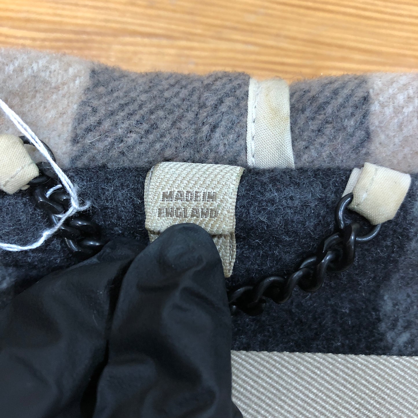 Burberry Black Wool Duffle Coat Size XL