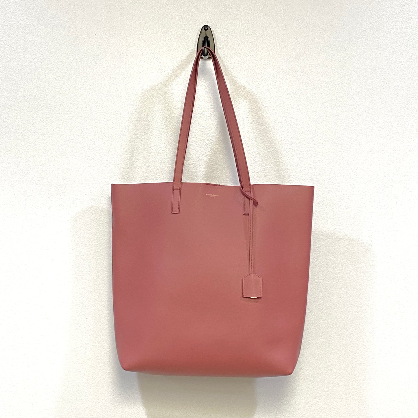 Saint Laurent Pink Calfskin Leather Shopping Tote Bag