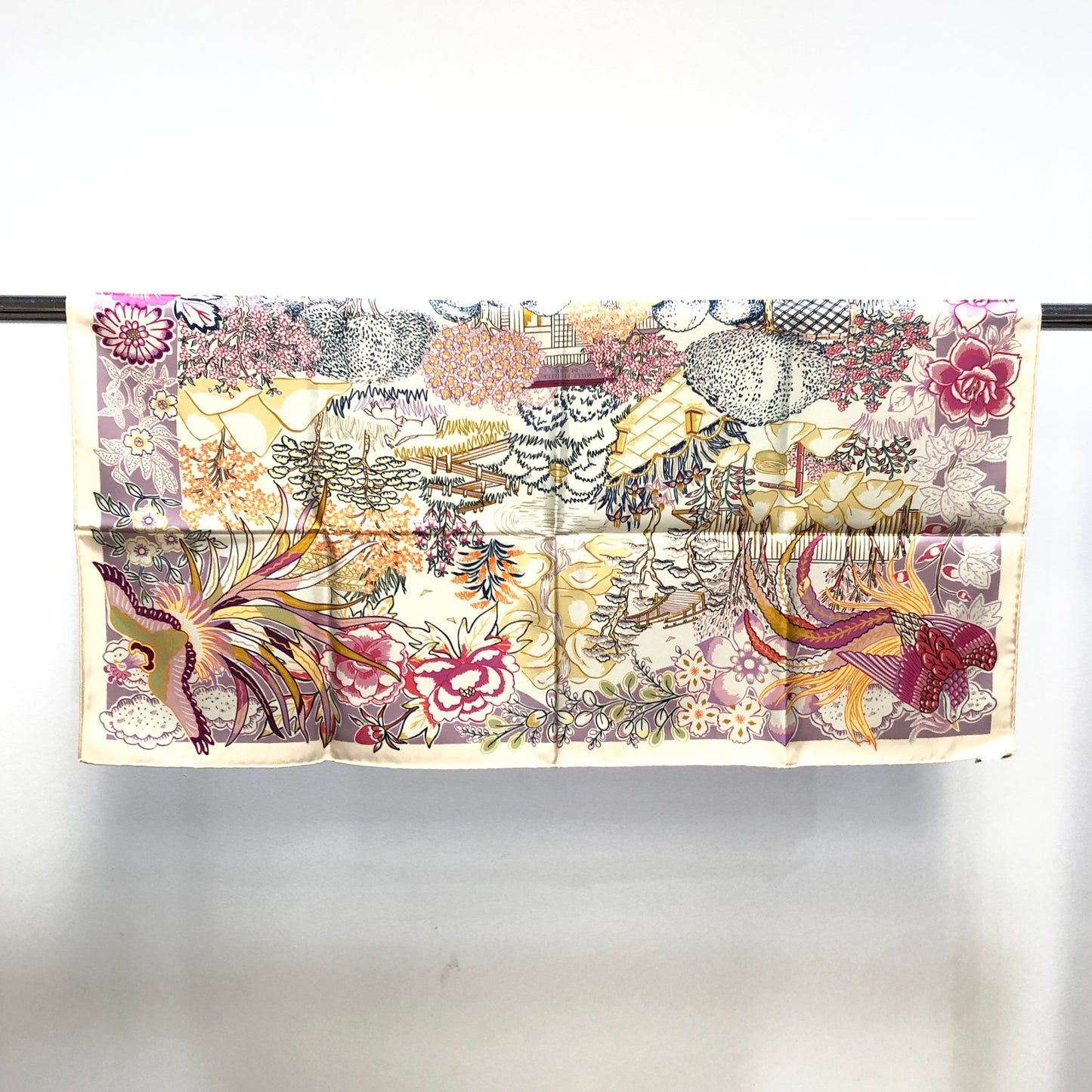 Hermes Multicolor Printed Silk Square Scarf 90x90 cm