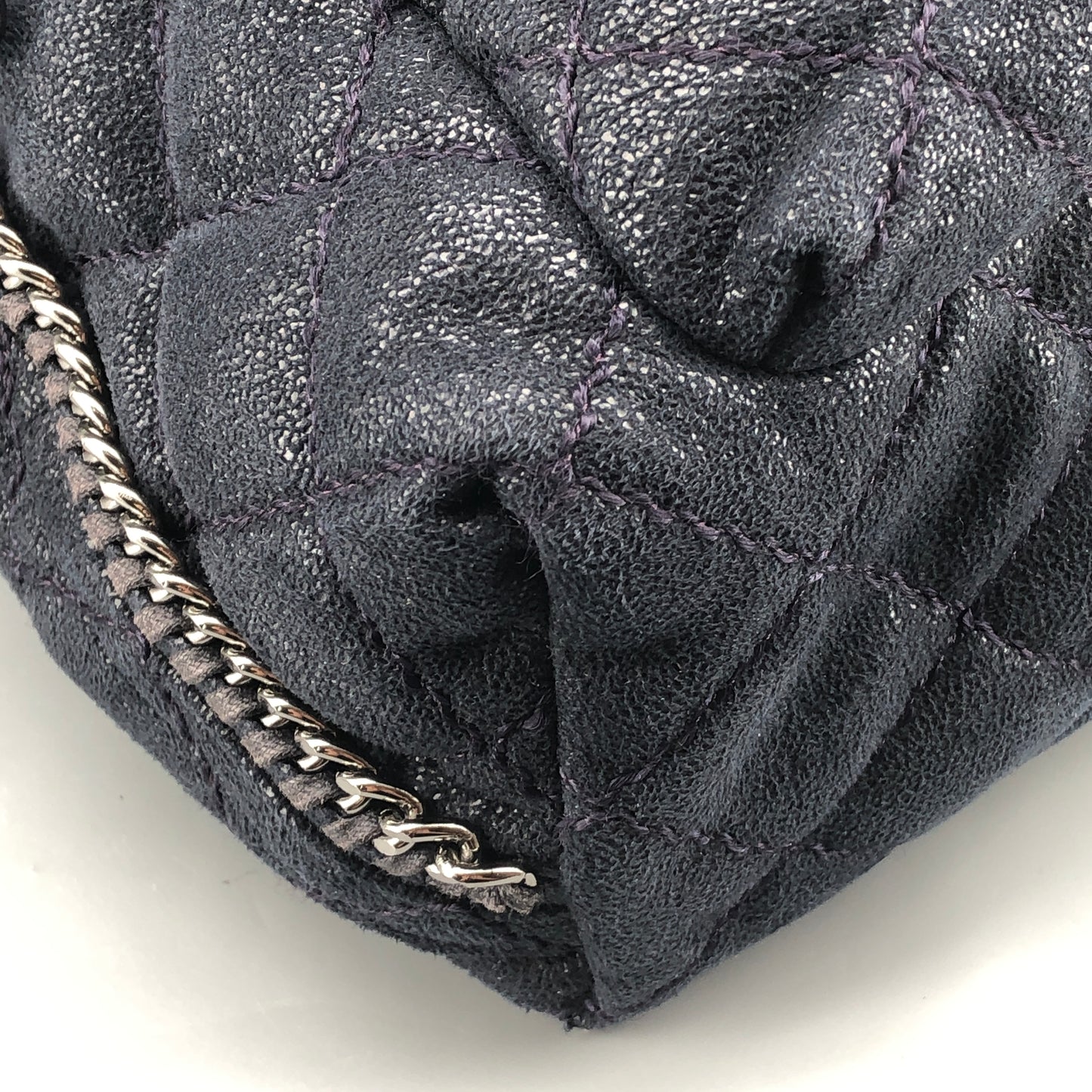 Stella McCartney Quilted Eco Nylon Mini Backpack Navy