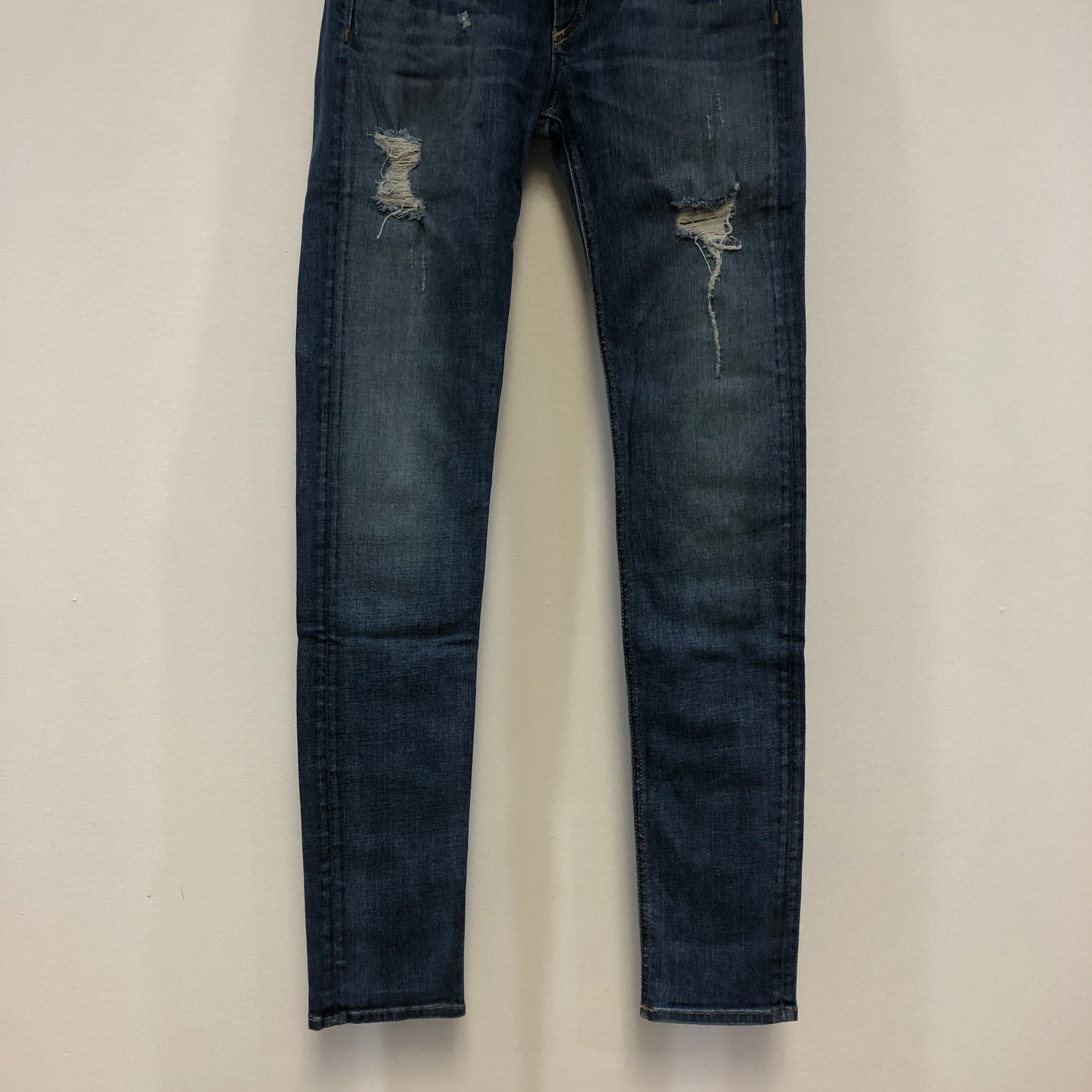 Rag & Bone Skinny Fit Distressed Jeans, Size 26, Blue