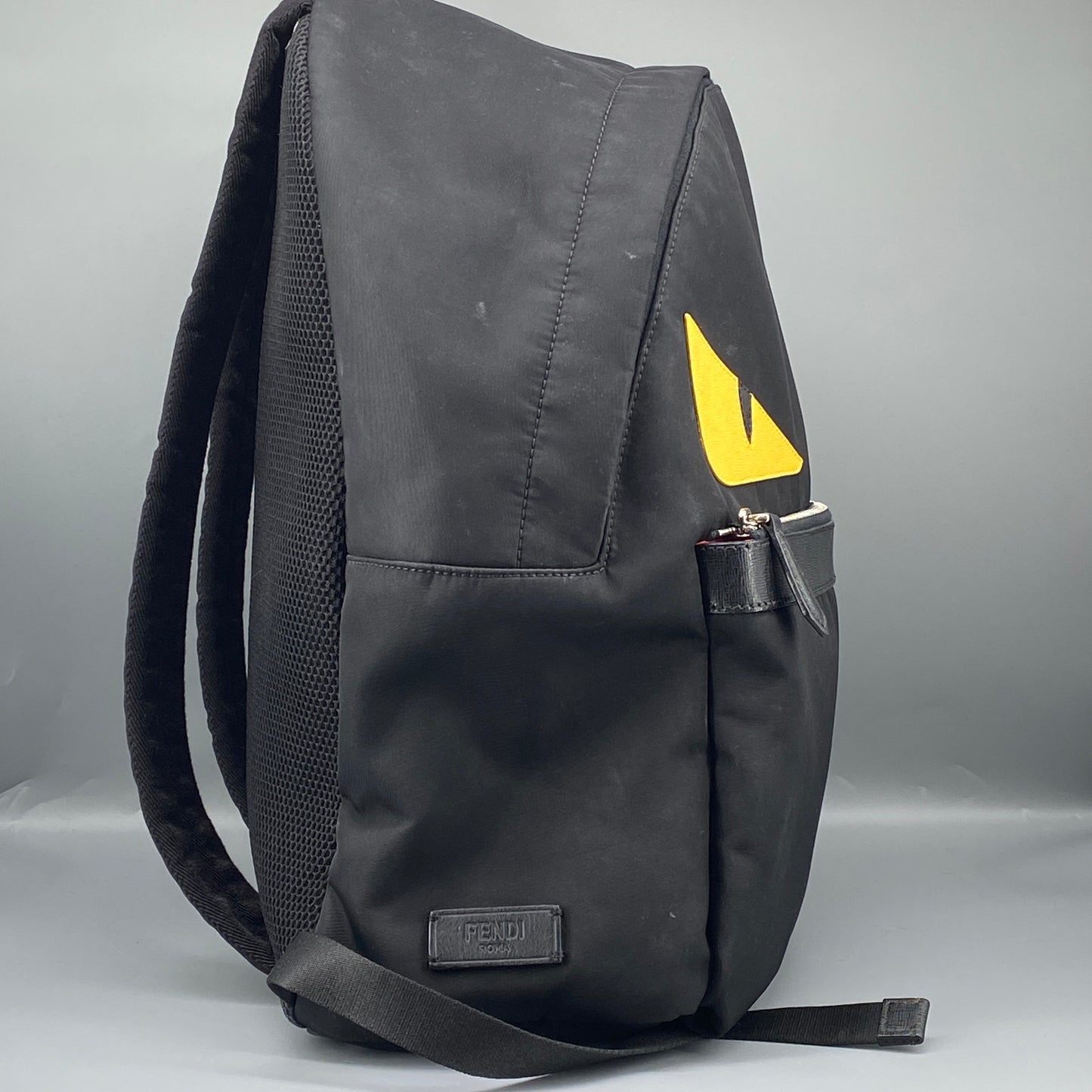FENDI Black Nylon Monster Eyes Backpack