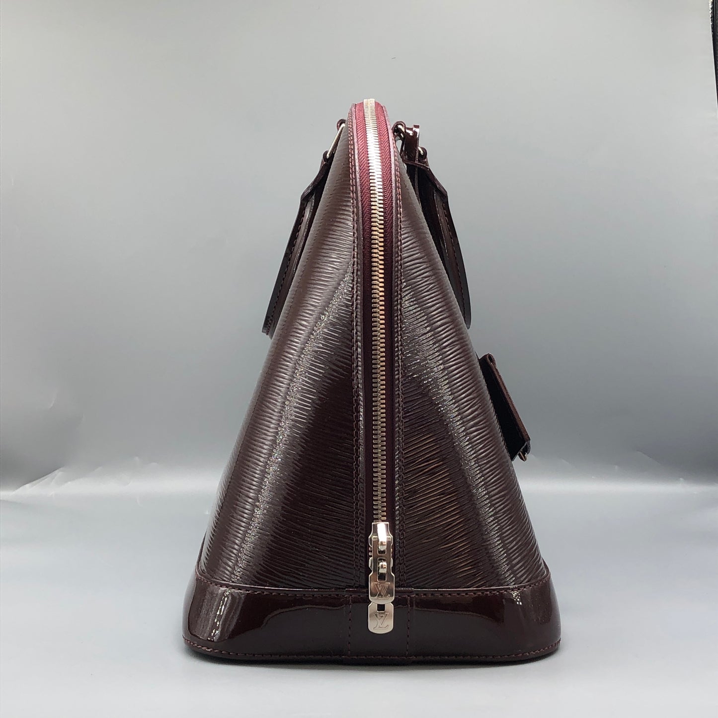 Louis Vuitton Alma Epi Electric Burgundy Brown Handbag