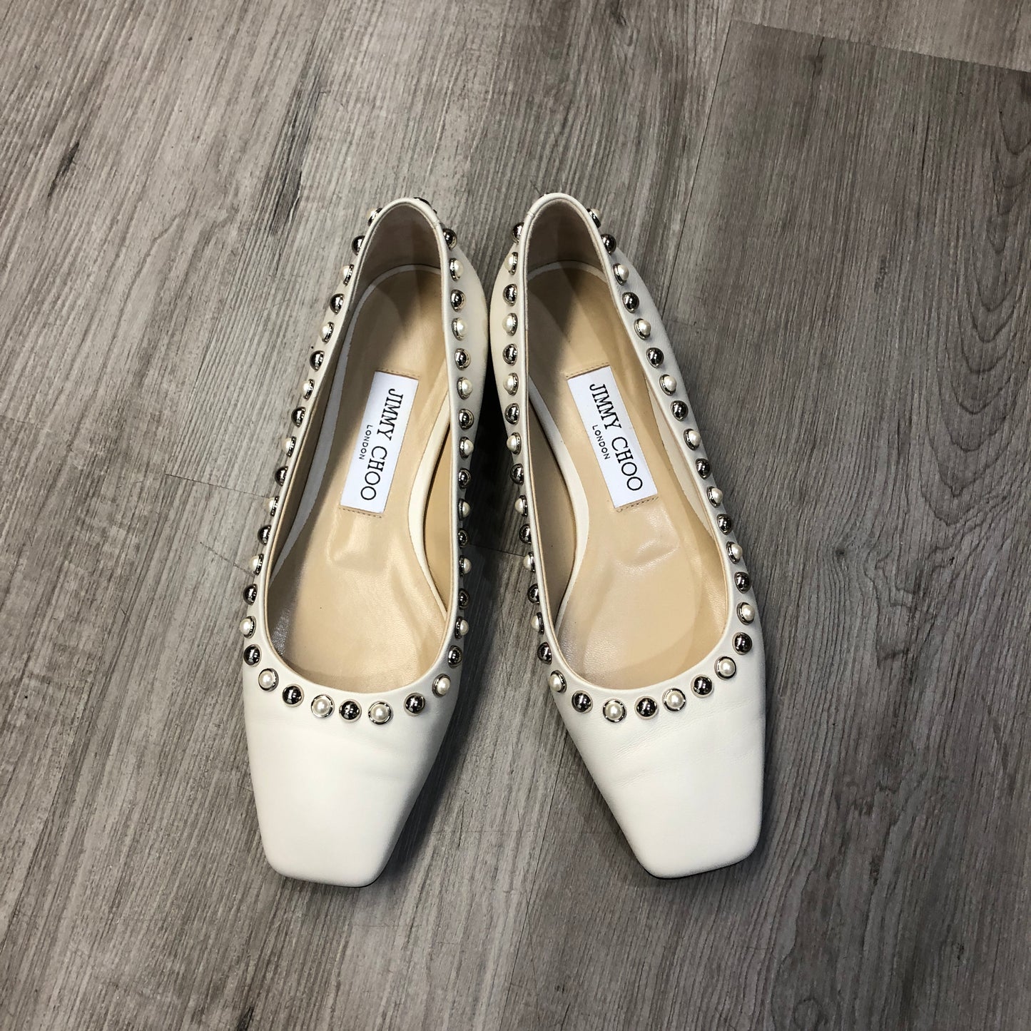 Jimmy Choo Women's Ballet Flats Size 35 White