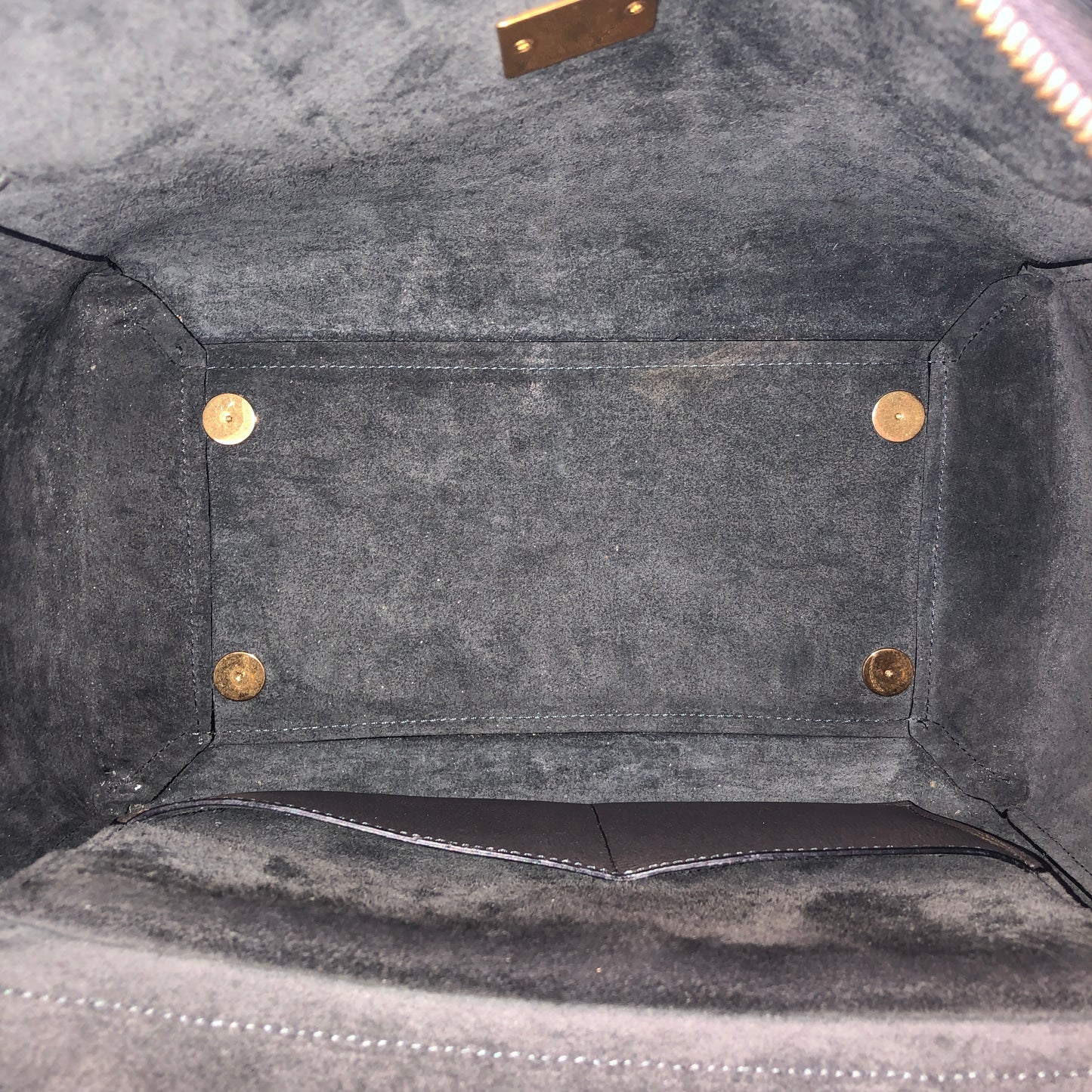 Celine Mini Belt Bag Grey Grained Leather Handbag