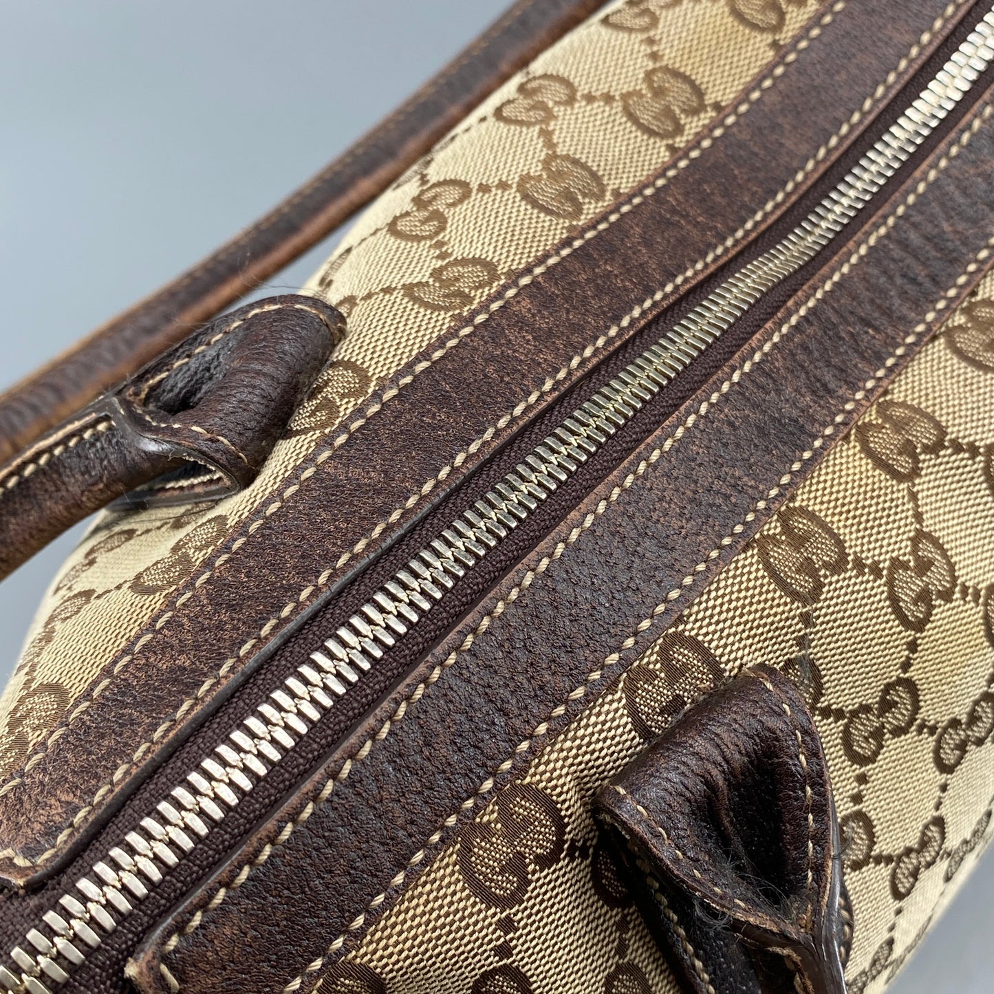 Gucci GG Canvas Handbag Beige/Brown