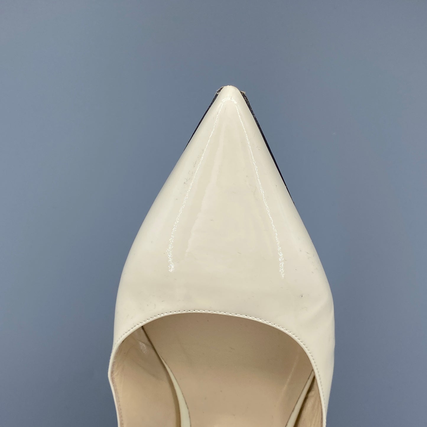 Jimmy Choo Women's Crystal Strap Patent Mules Size 41 Cream