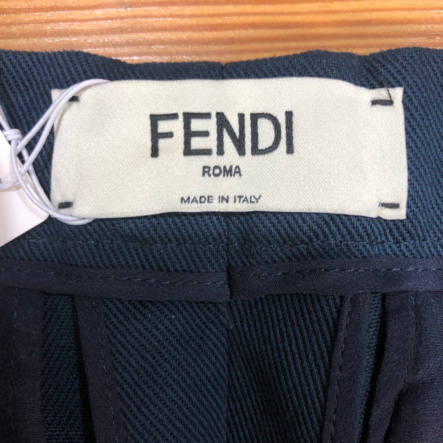 Fendi Navy Blue Balloon Cropped Trousers size 38