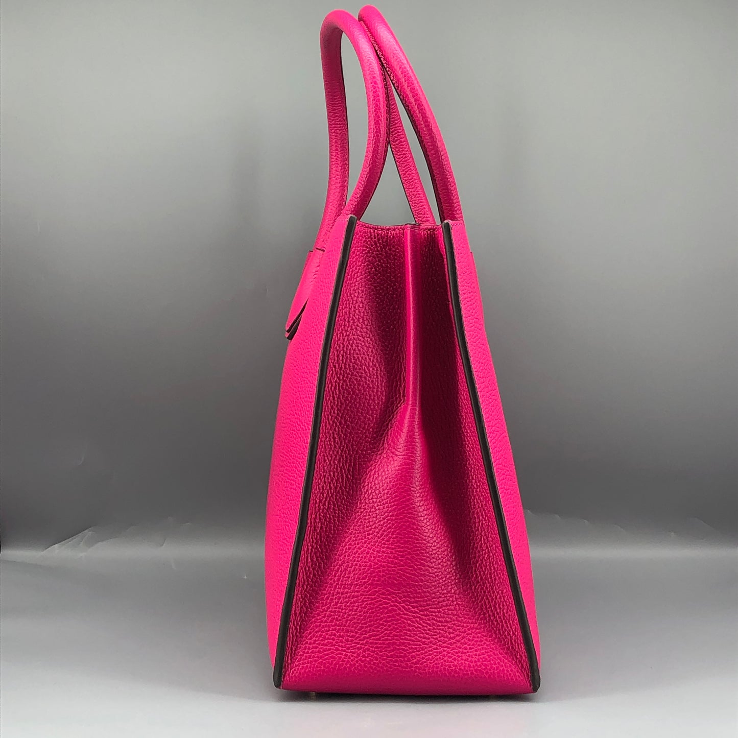 Michael Kors Pebbled Leather Tote Shoulder Hand Bag Hot Pink