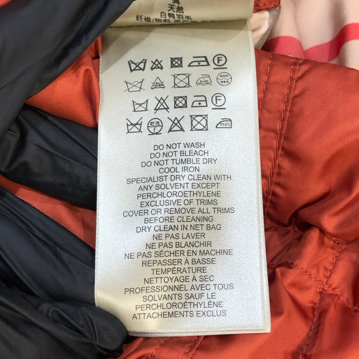 Burberry Quilted Double Breasted Coat S dusty orange