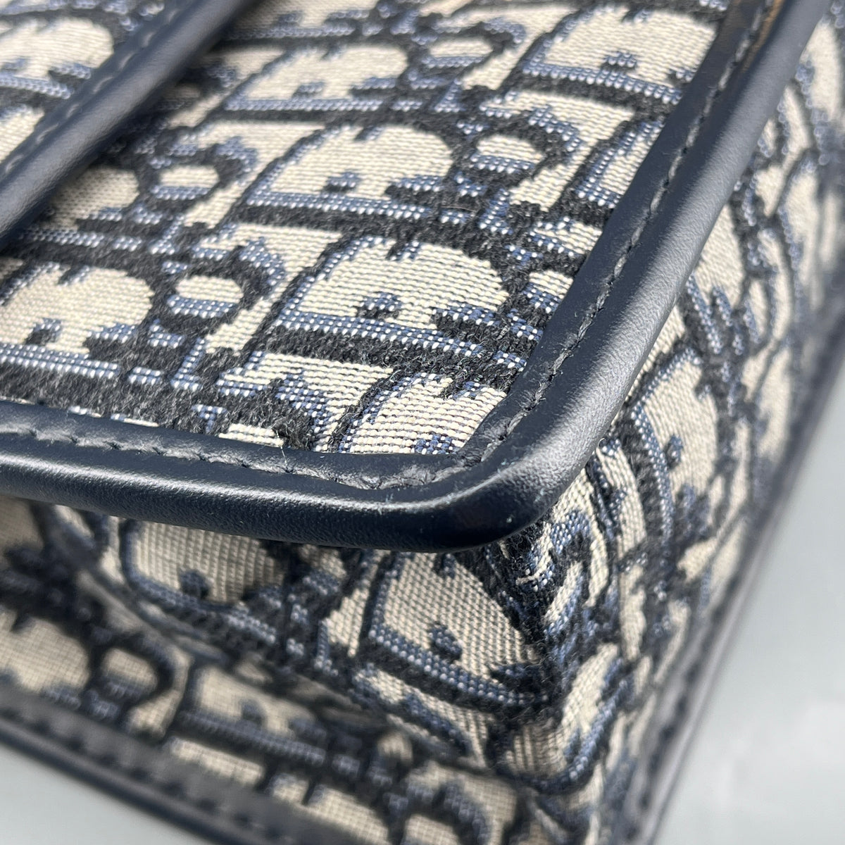 Christian Dior Navy Blue Oblique Jacquard 30 Montaigne Shoulder Bag
