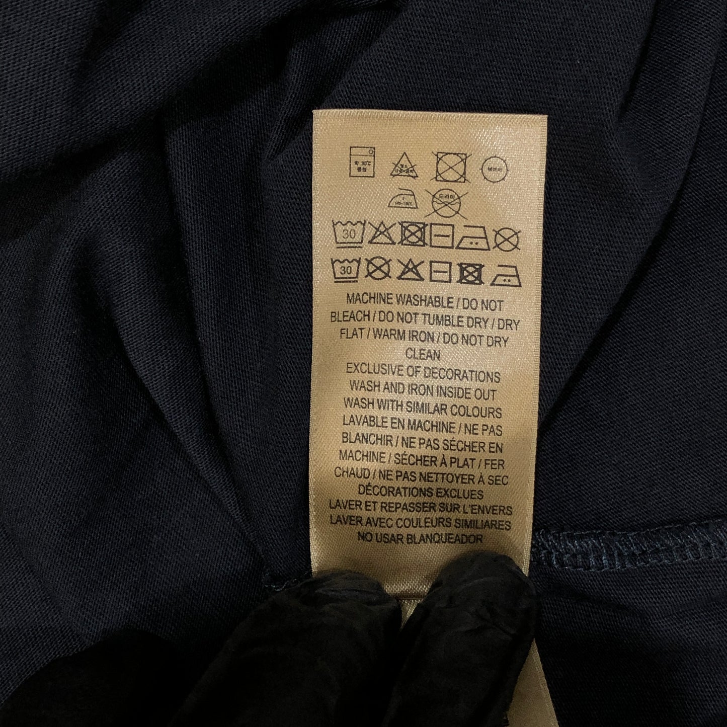 Burberry Navy Blue Crew Neck Short Sleeve T-shirt Size S