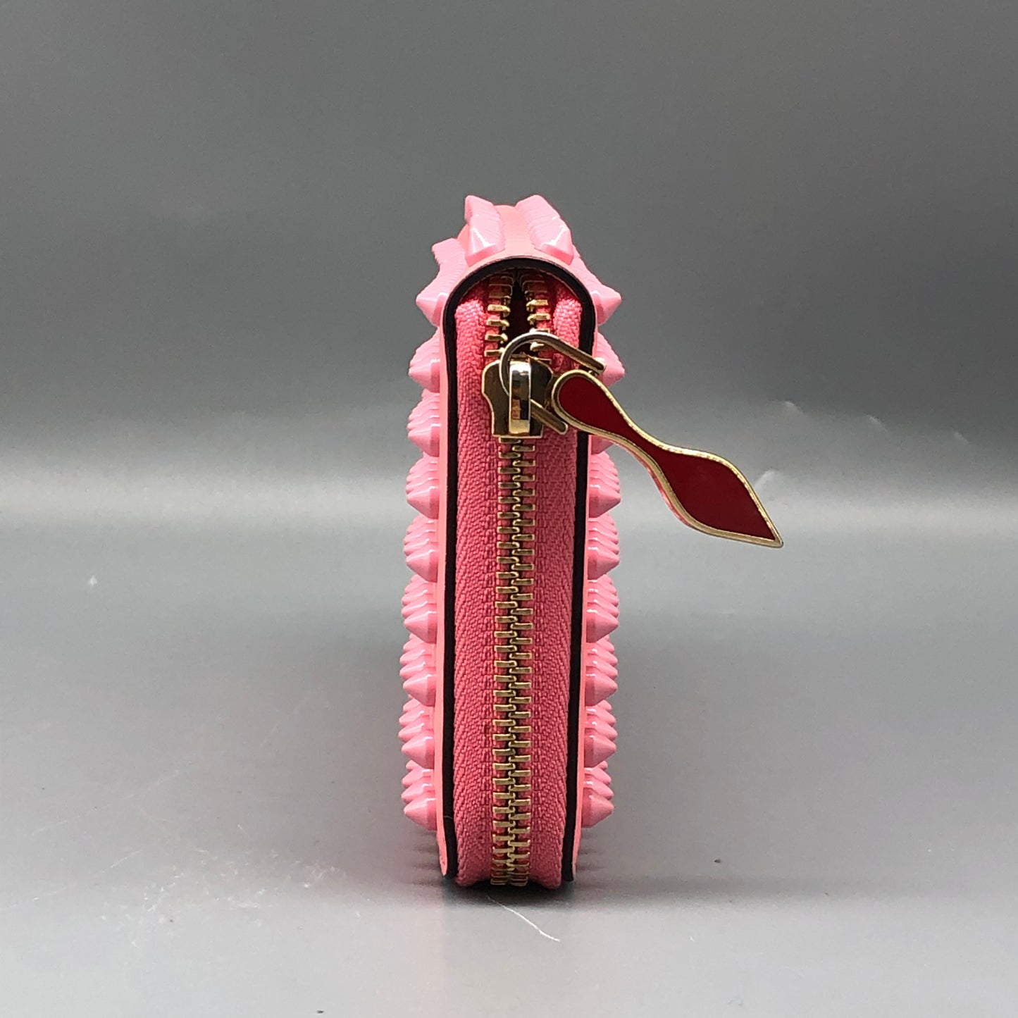 Christian Louboutin Pink Leather Spiked Wallet