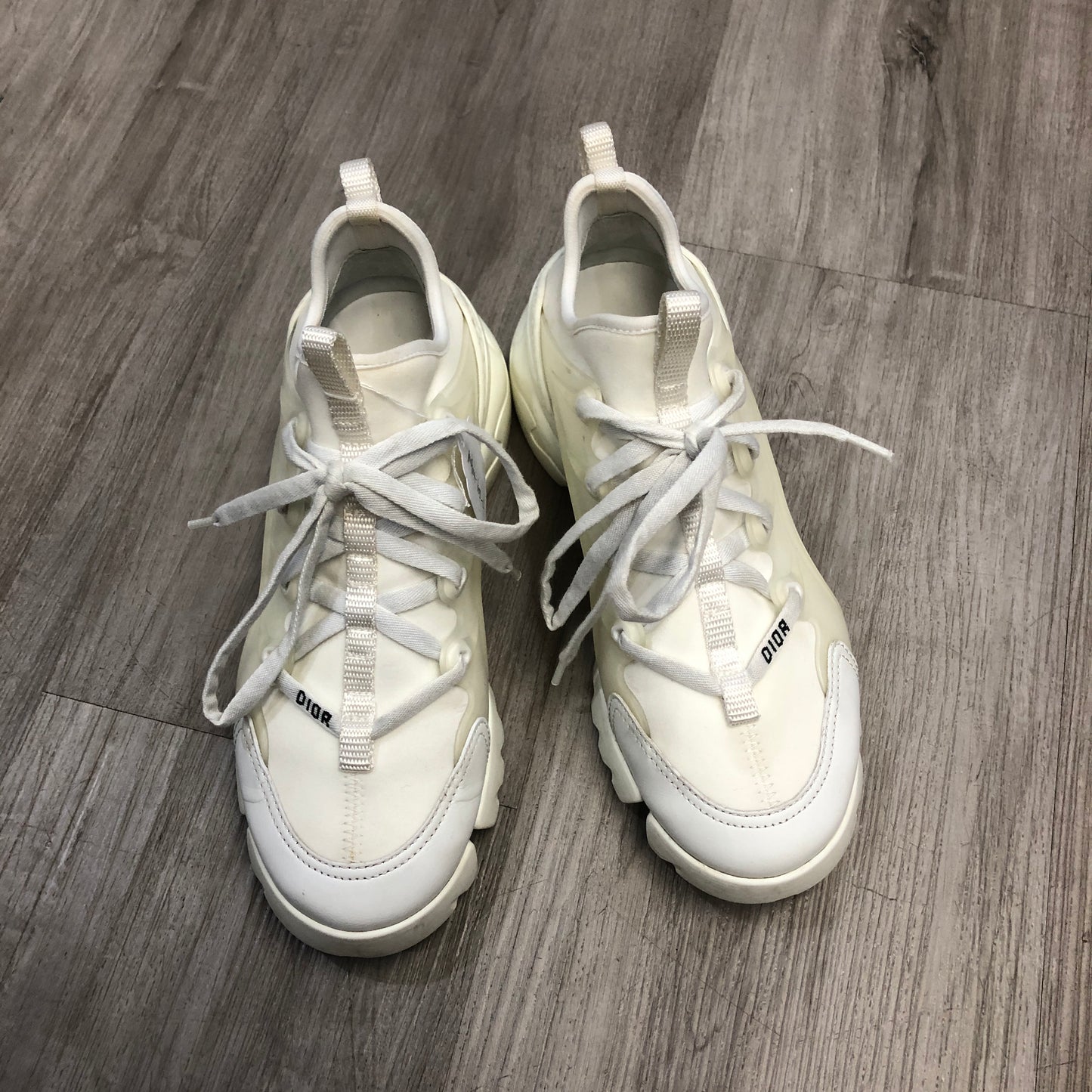 Christian Dior Women's D-Connect Technical Fabric Low Top Sneaker Shoes 35 White
